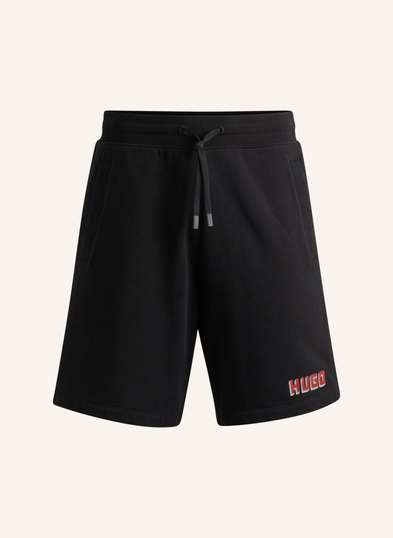 HUGO Casual Hose DIQOSHORT Relaxed Fit, Farbe: SCHWARZ (Bild 1)