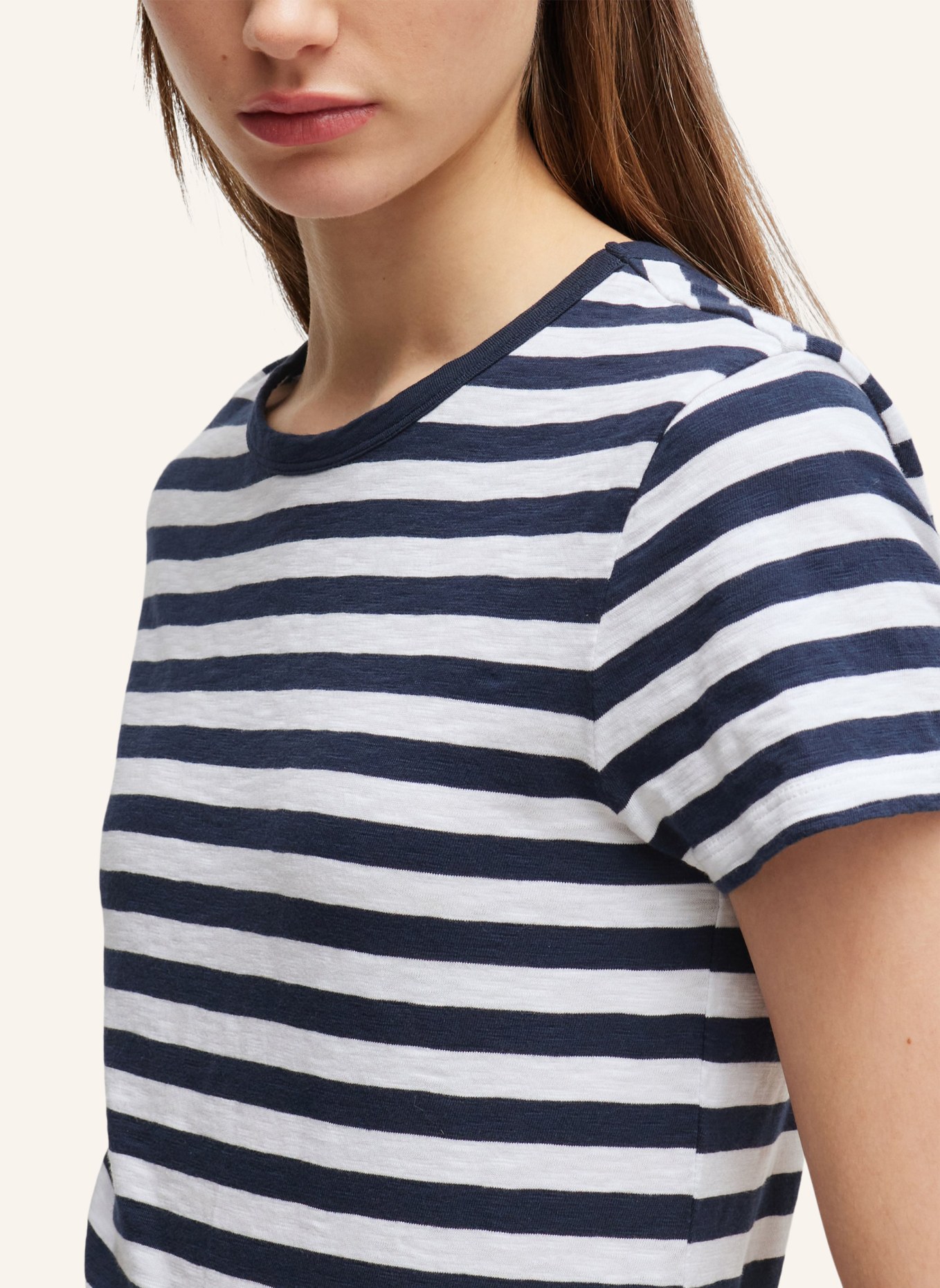 BOSS T-Shirt C_ESLA_STRIPED Regular Fit, Farbe: DUNKELBLAU (Bild 3)