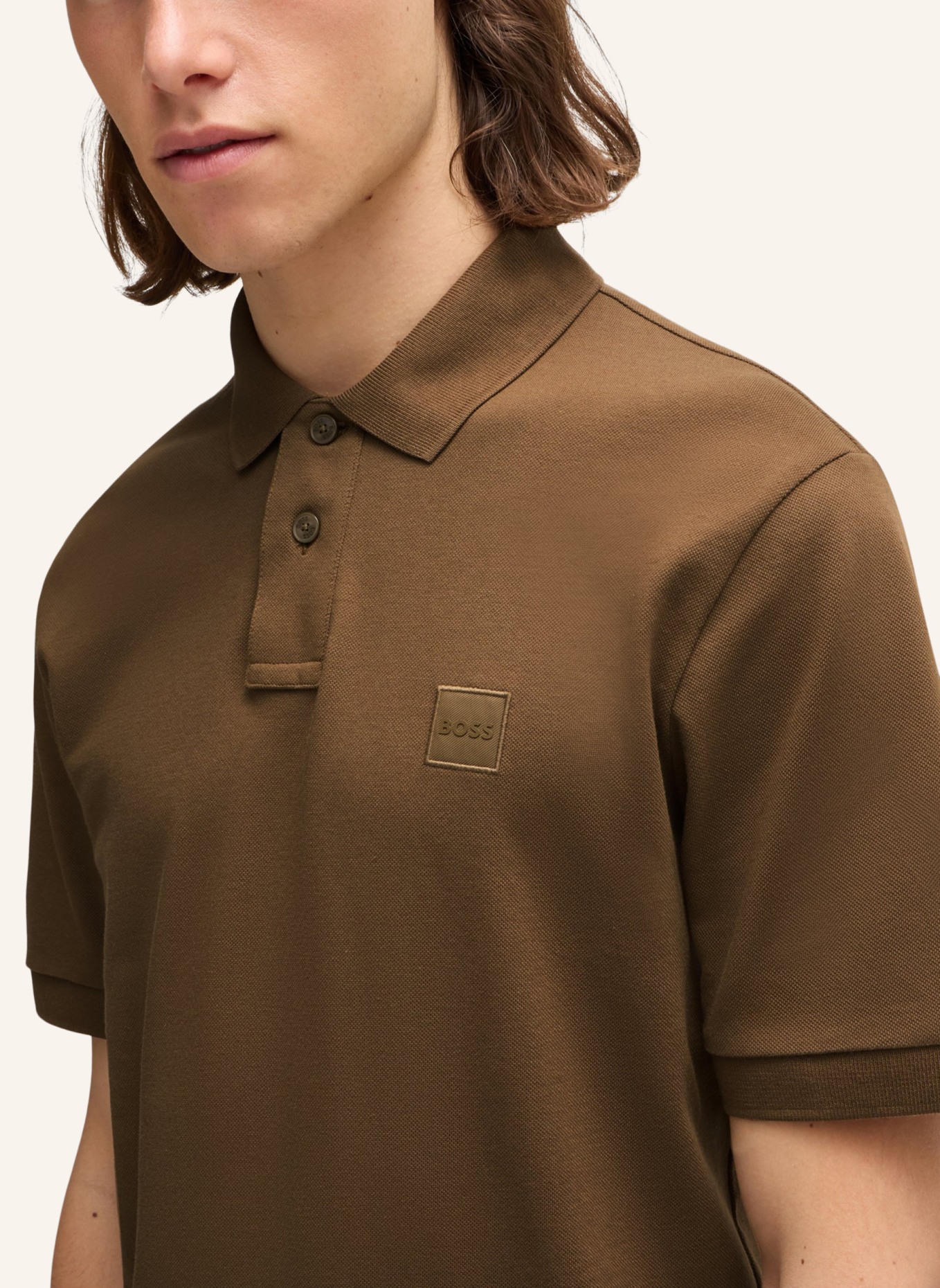 BOSS Poloshirt PASSENGER Slim Fit, Farbe: BRAUN (Bild 3)