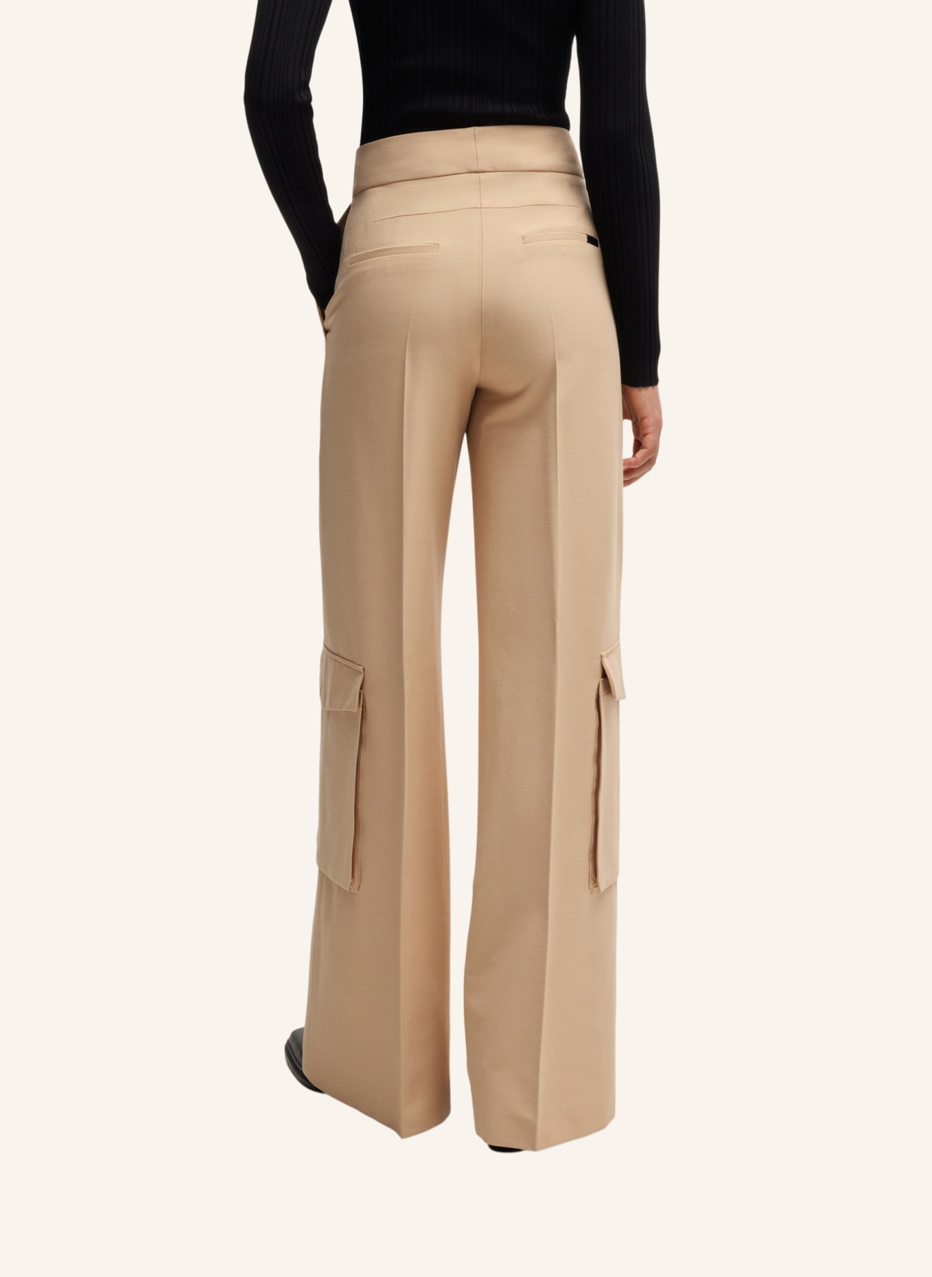 HUGO Casual Hose HIMANA Regular Fit, Farbe: BEIGE (Bild 3)