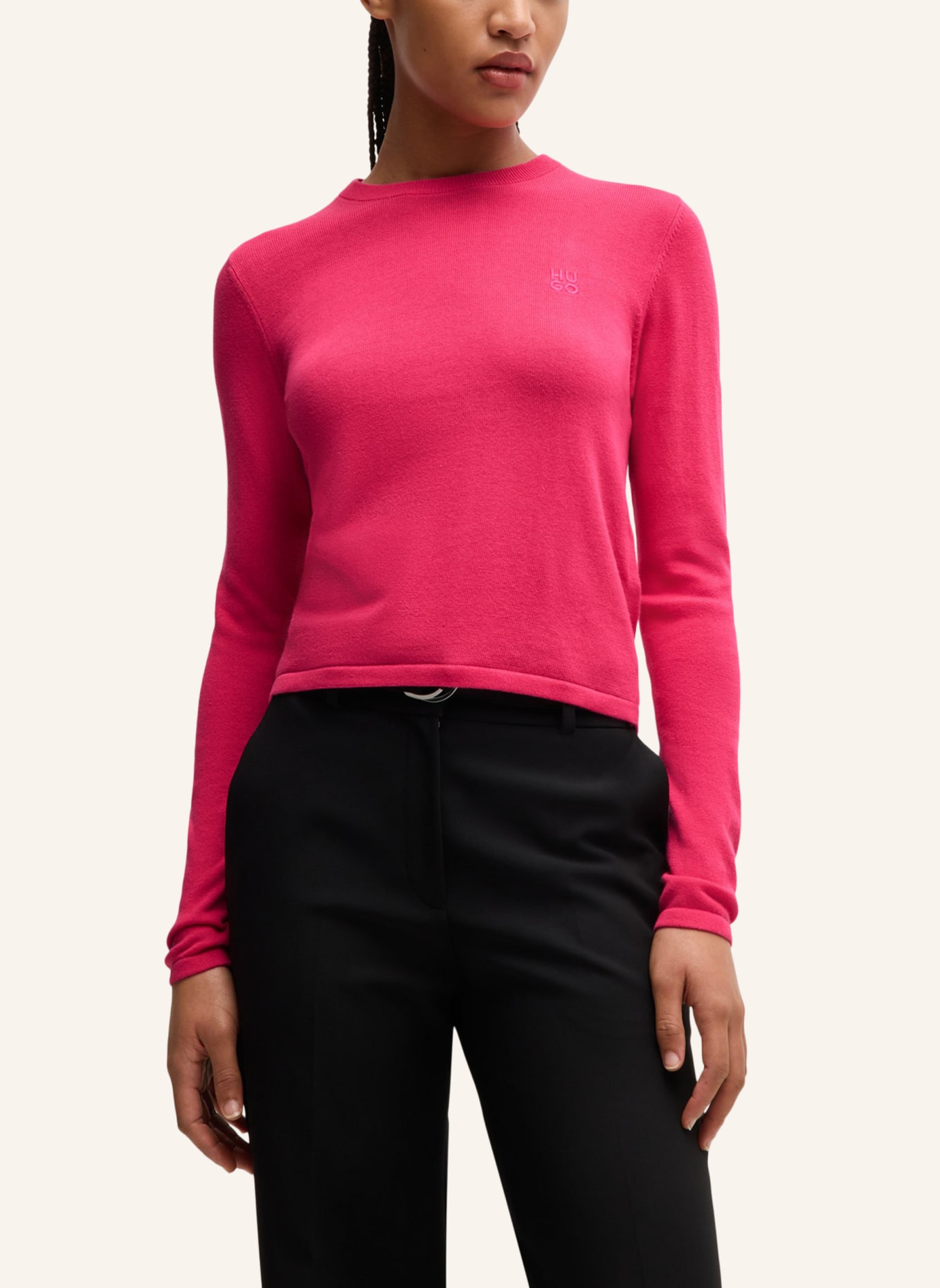 HUGO Pullover SCALLIA Slim Fit, Farbe: PINK (Bild 4)