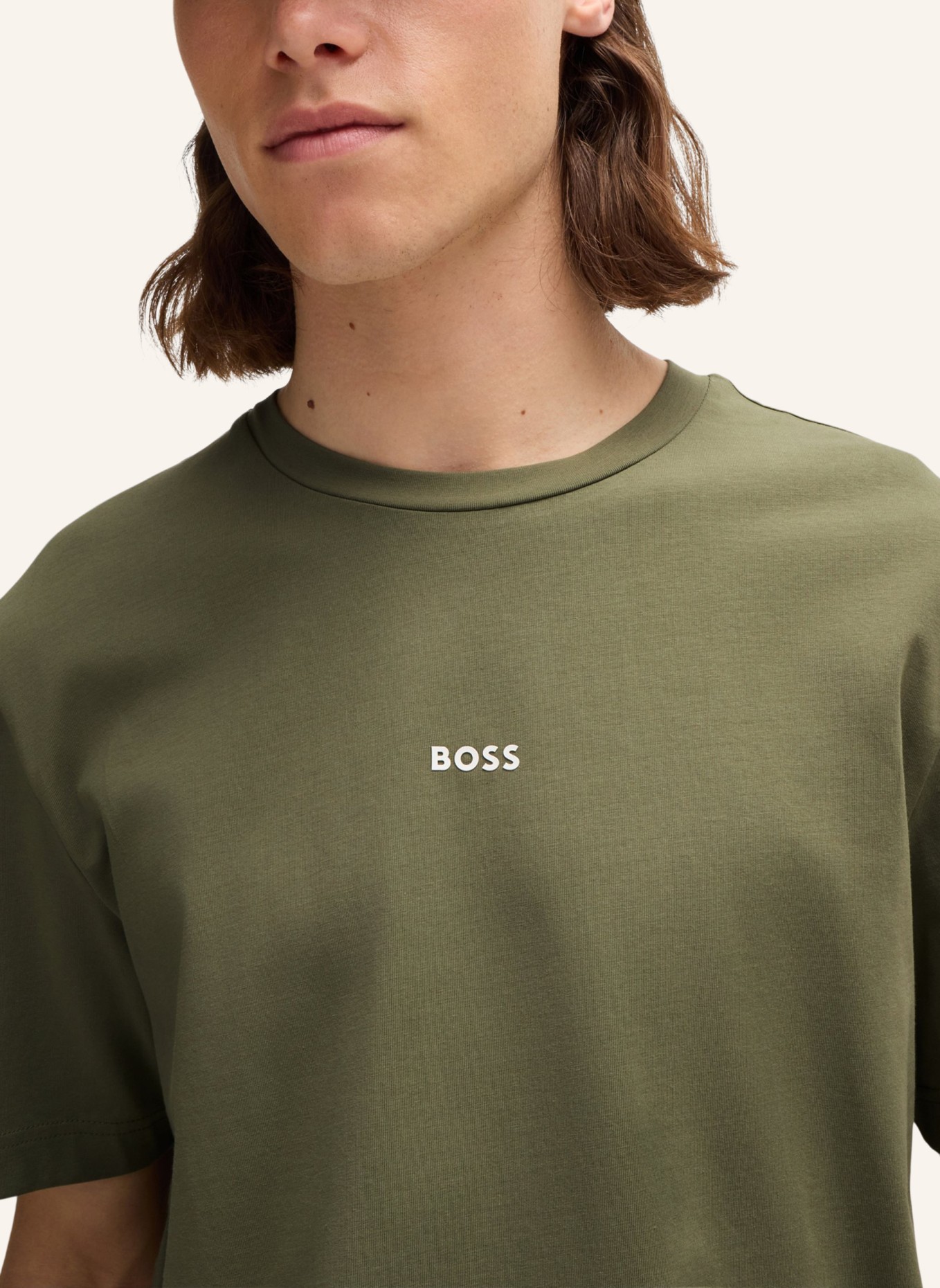 BOSS T-Shirt TCHUP Relaxed Fit, Farbe: GRÜN (Bild 3)
