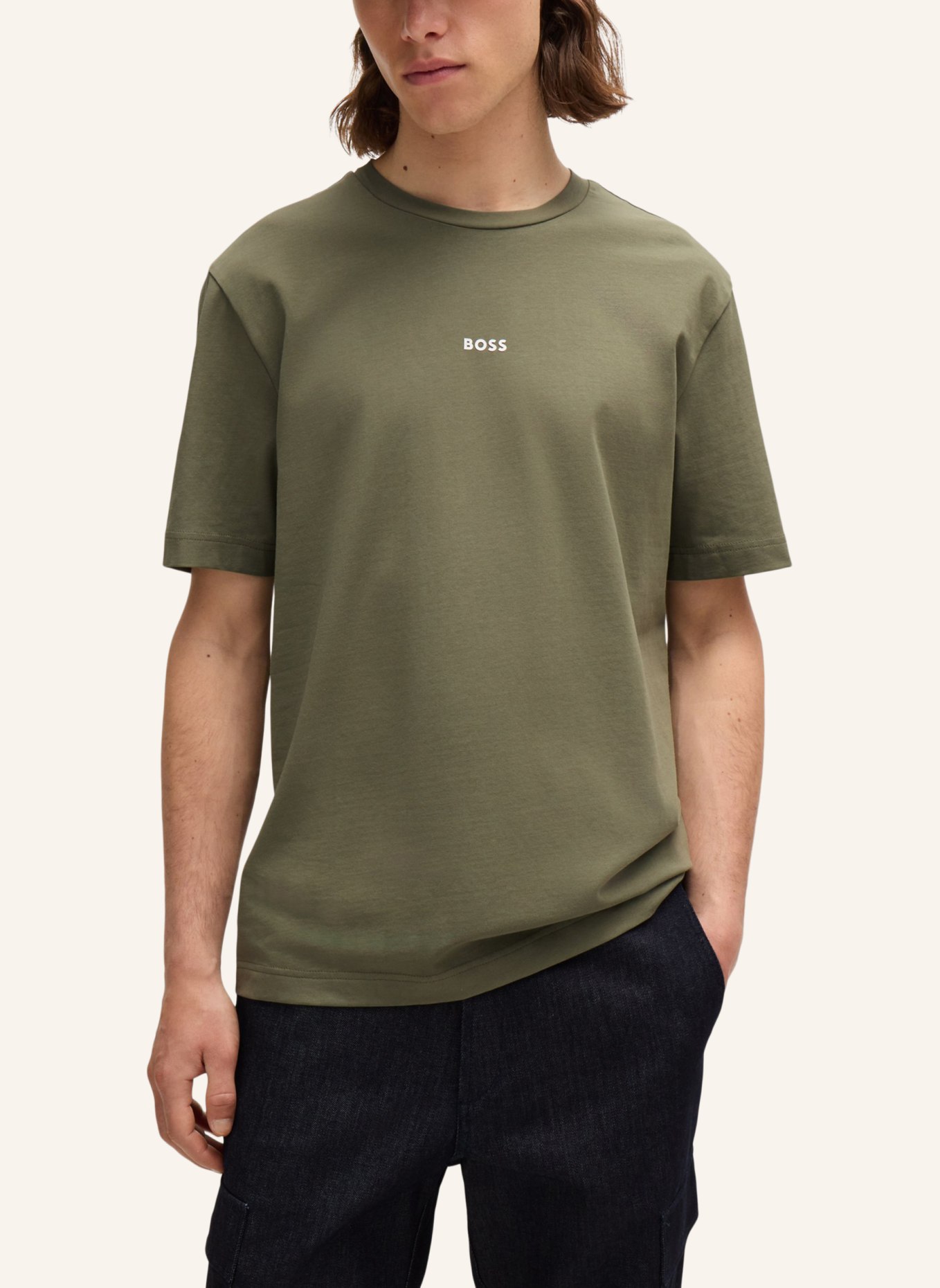 BOSS T-Shirt TCHUP Relaxed Fit, Farbe: GRÜN (Bild 4)