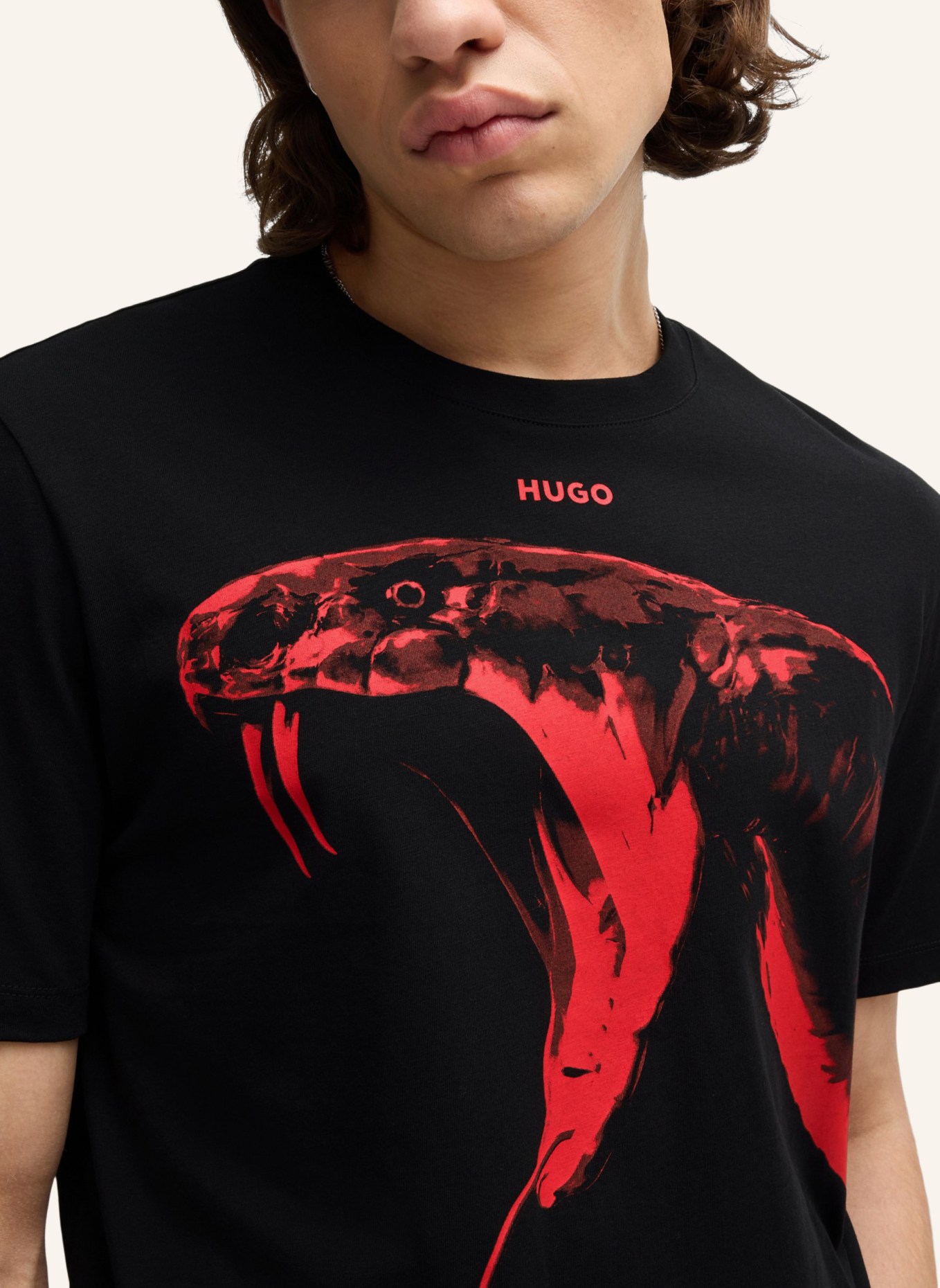 HUGO T-Shirt DIKOBRA Regular Fit, Farbe: SCHWARZ (Bild 3)