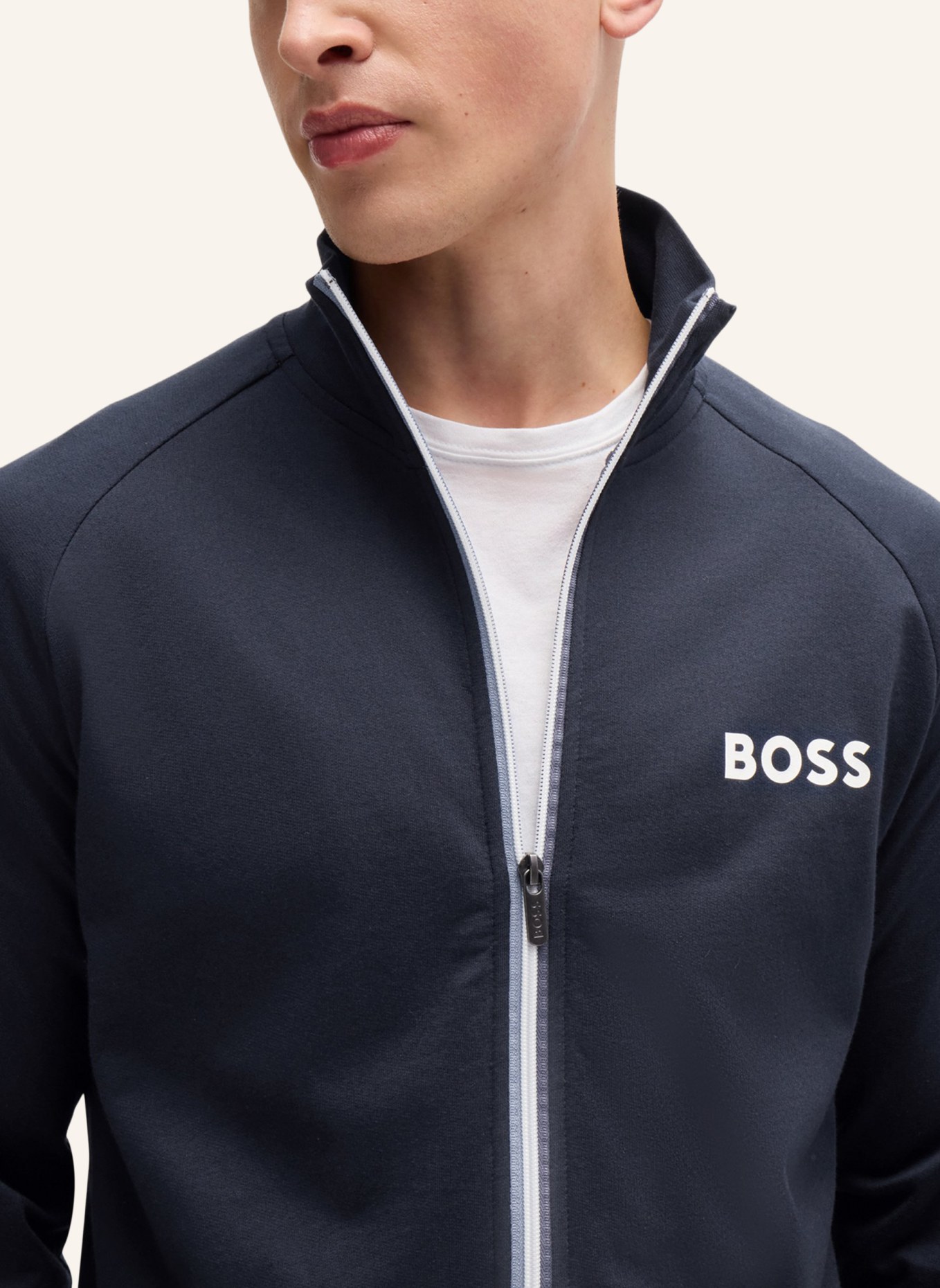 BOSS Loungewear Jacke AUTHENTIC JACKET Z Regular Fit, Farbe: DUNKELBLAU (Bild 3)