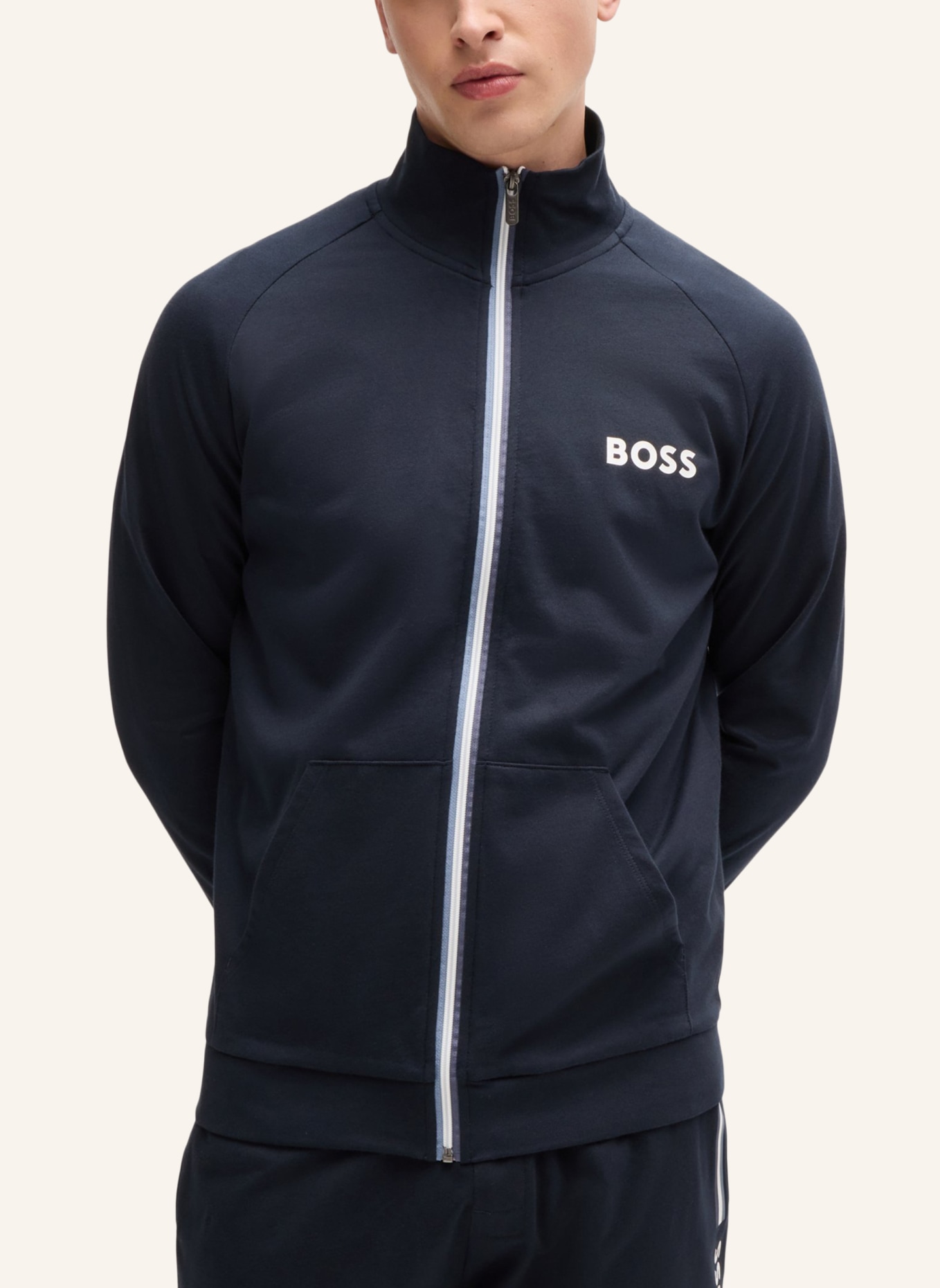 BOSS Loungewear Jacke AUTHENTIC JACKET Z Regular Fit, Farbe: DUNKELBLAU (Bild 4)