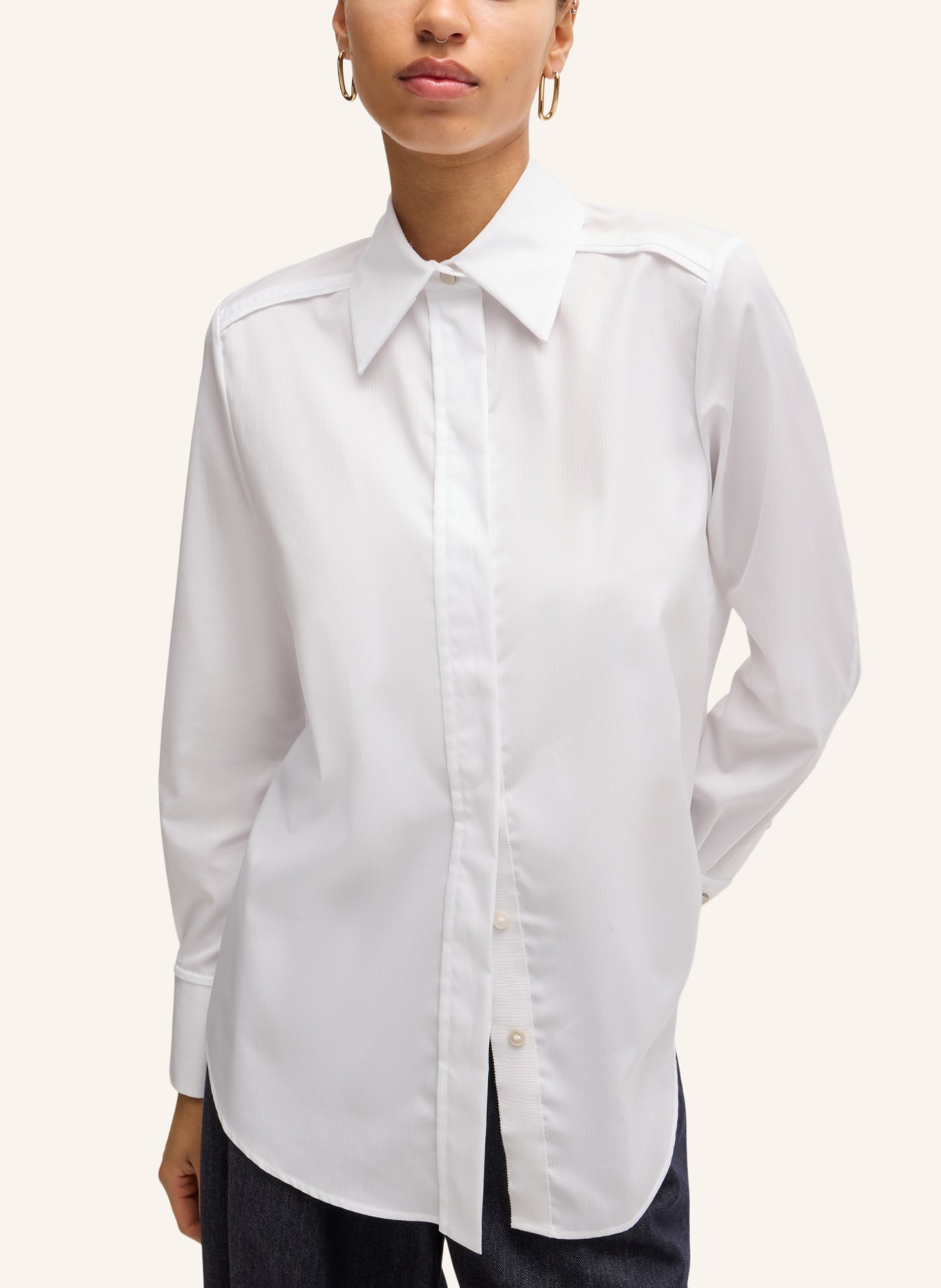 BOSS Business Bluse BUTTONIE Regular Fit, Farbe: WEISS (Bild 3)