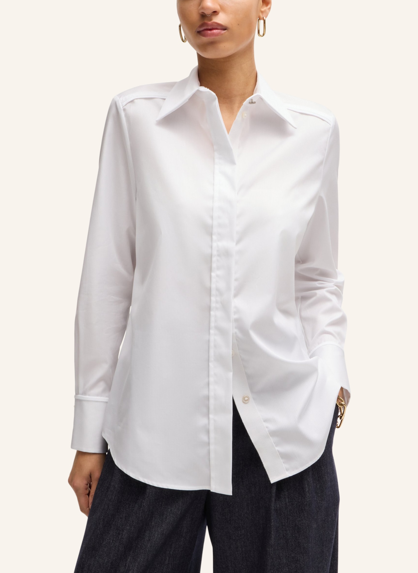 BOSS Business Bluse BUTTONIE Regular Fit, Farbe: WEISS (Bild 5)