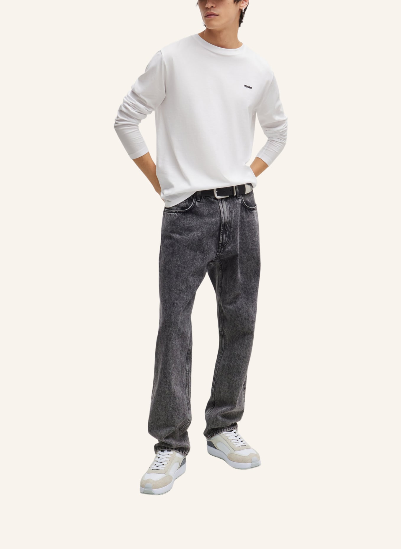 HUGO Sneaker CILAN_TENN_MESD in weiss