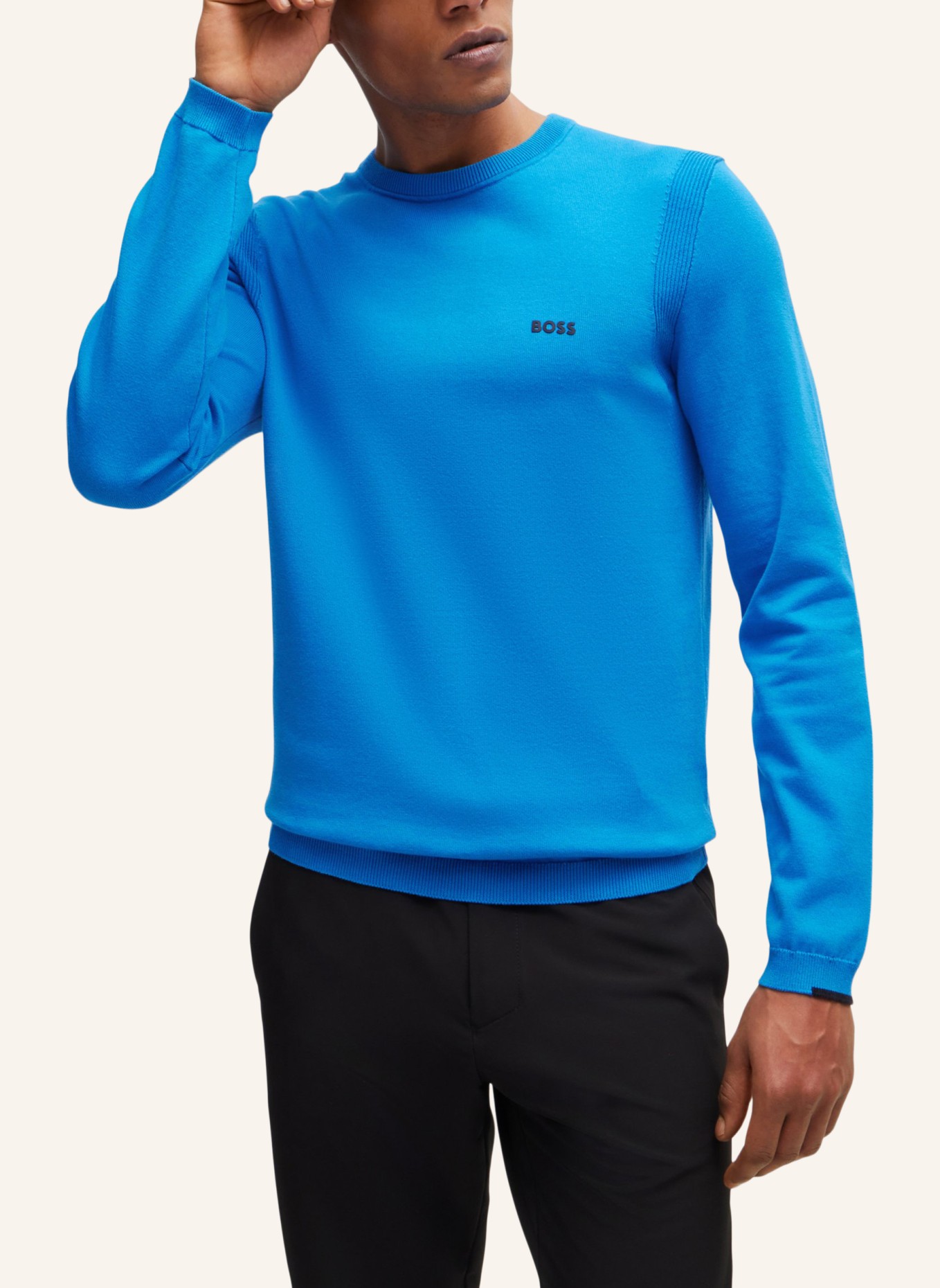 BOSS Pullover EVER-X_CN Regular Fit, Farbe: BLAU (Bild 4)