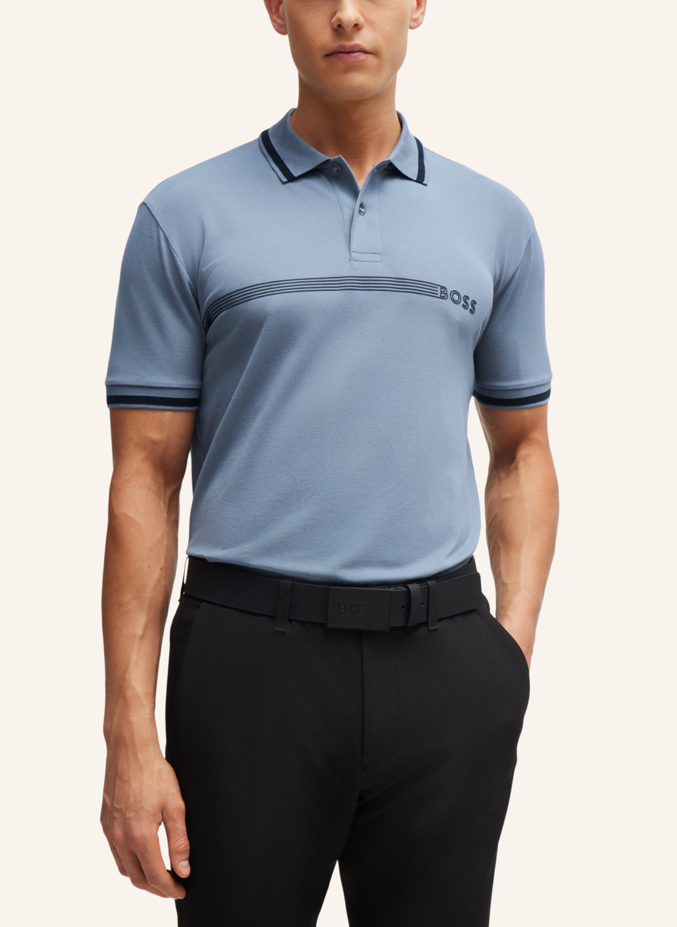 BOSS Poloshirt PADDY 1 Regular Fit, Farbe: BLAU (Bild 4)