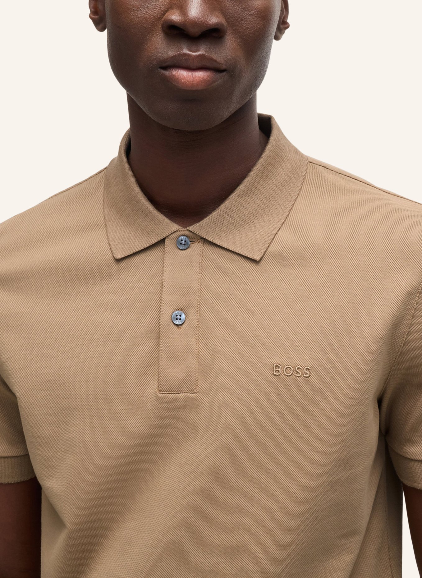 BOSS Poloshirt PALLAS Regular Fit, Farbe: BEIGE (Bild 3)