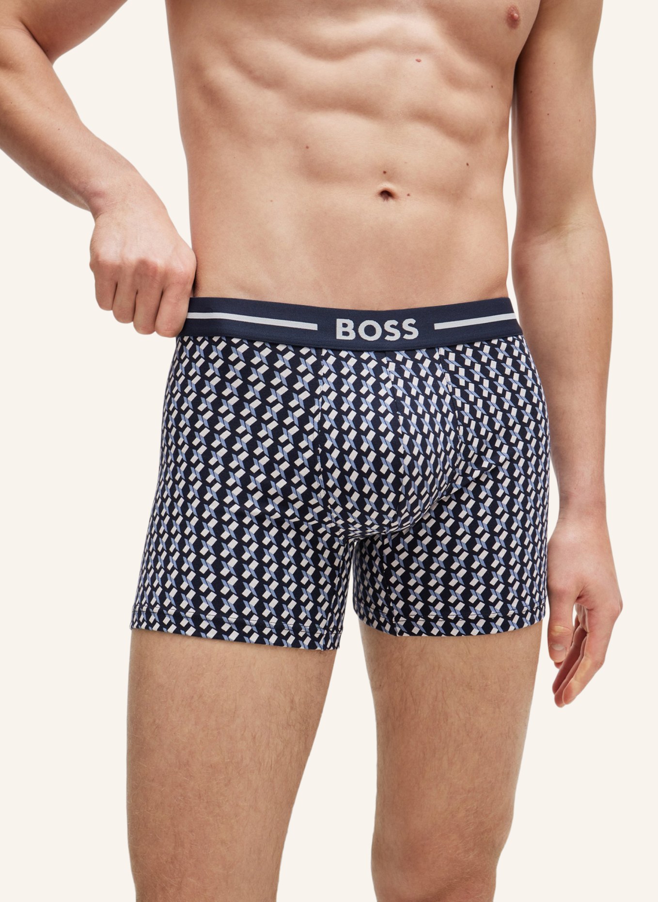 BOSS Boxershort BOXERBR 3P BOLD DES, Farbe: WEISS (Bild 3)