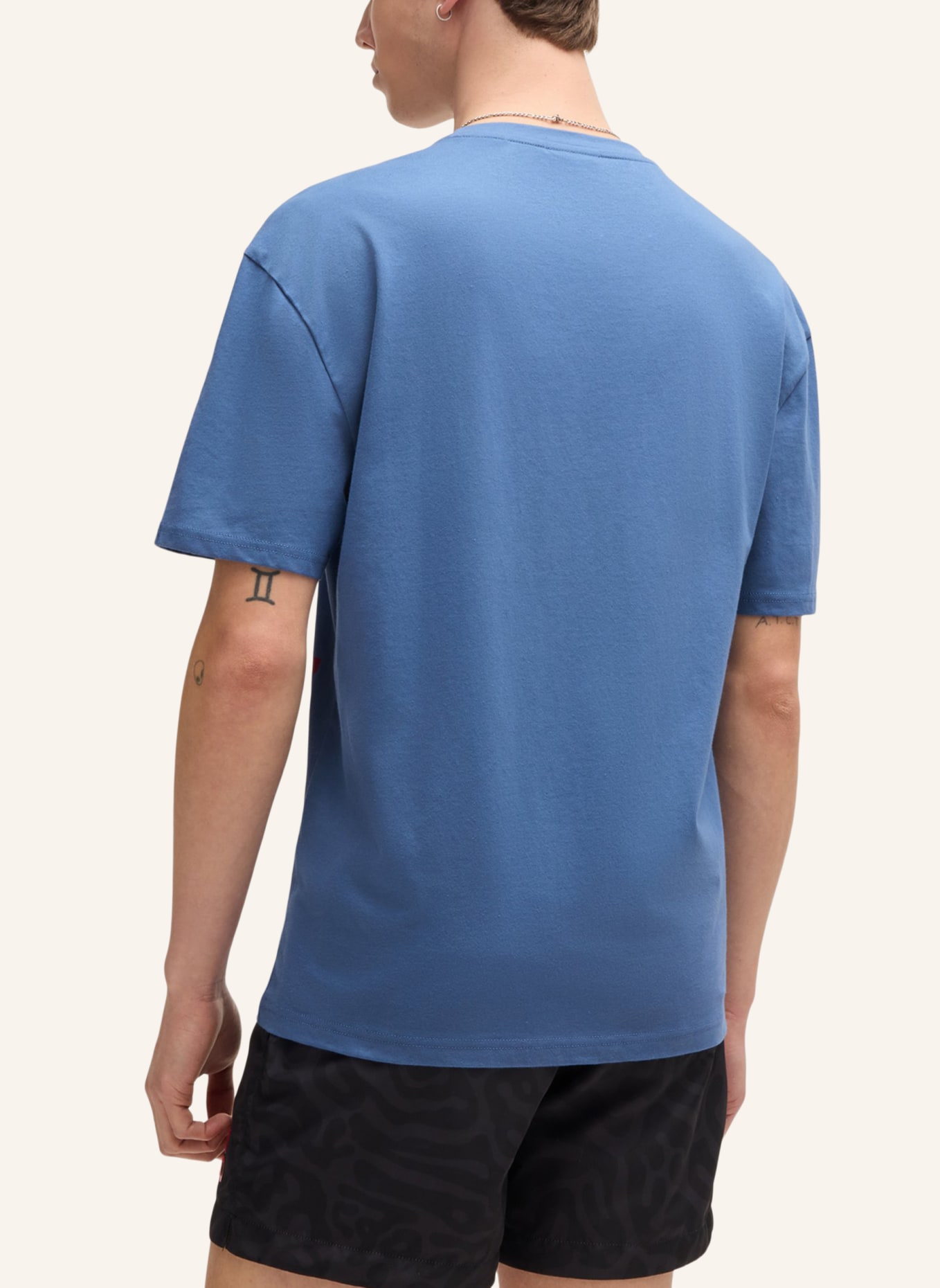 HUGO Strand-Oberteil T-SHIRT RN RELAXED Relaxed Fit, Farbe: BLAU (Bild 2)