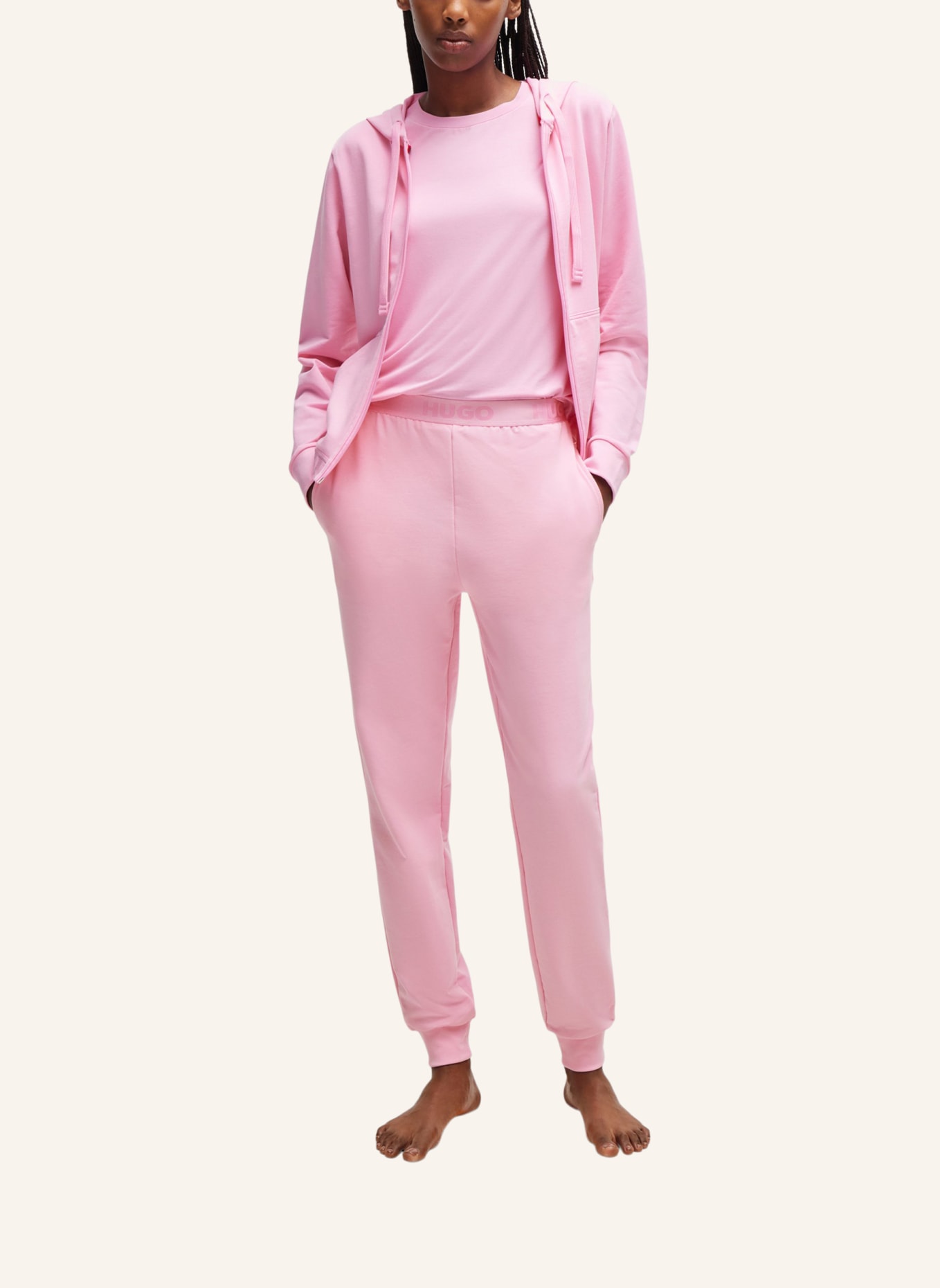 HUGO Loungewear Unterteil SPORTY LOGO_PANTS, Farbe: PINK (Bild 5)