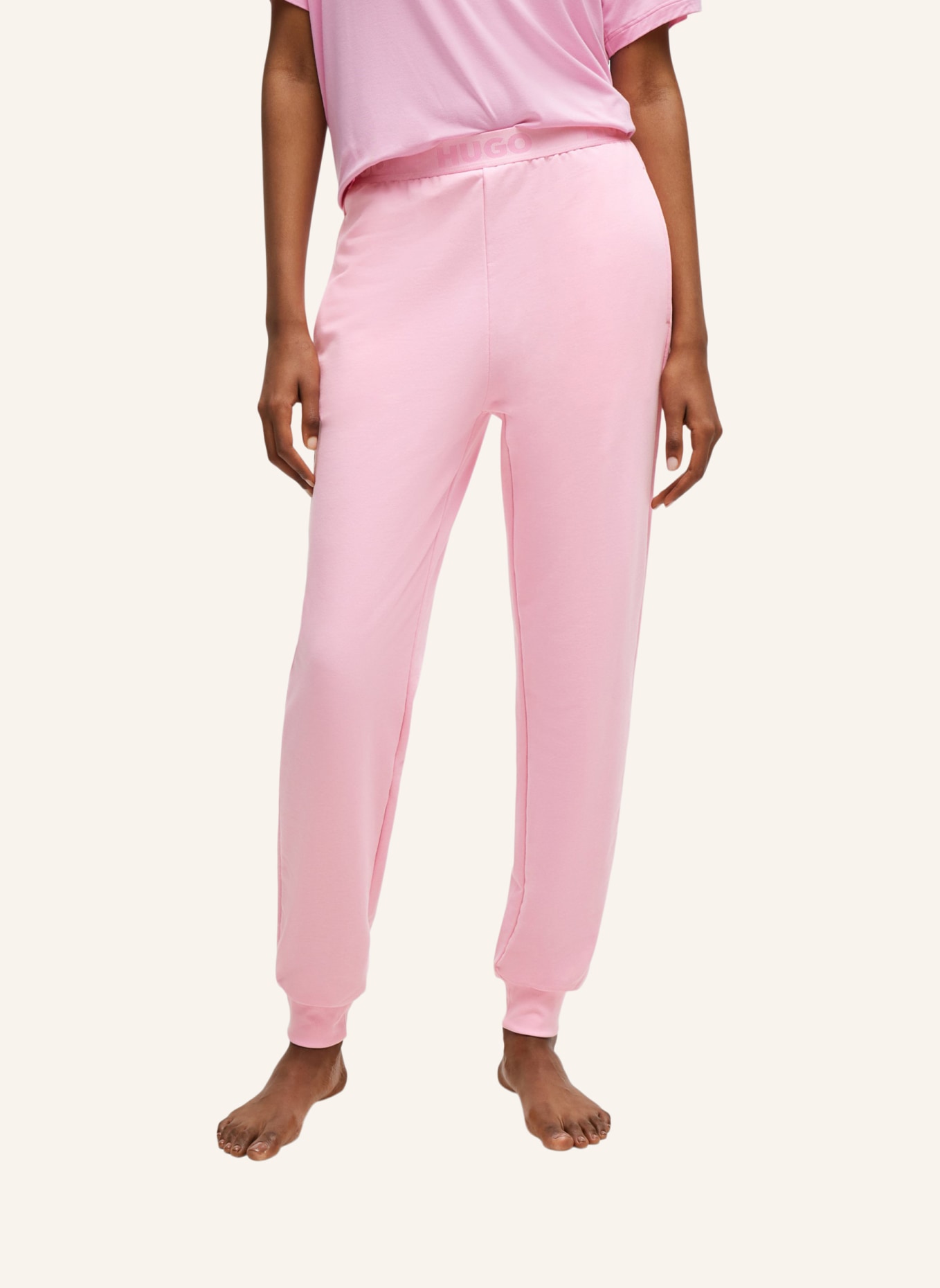 HUGO Loungewear Unterteil SPORTY LOGO_PANTS, Farbe: PINK (Bild 4)