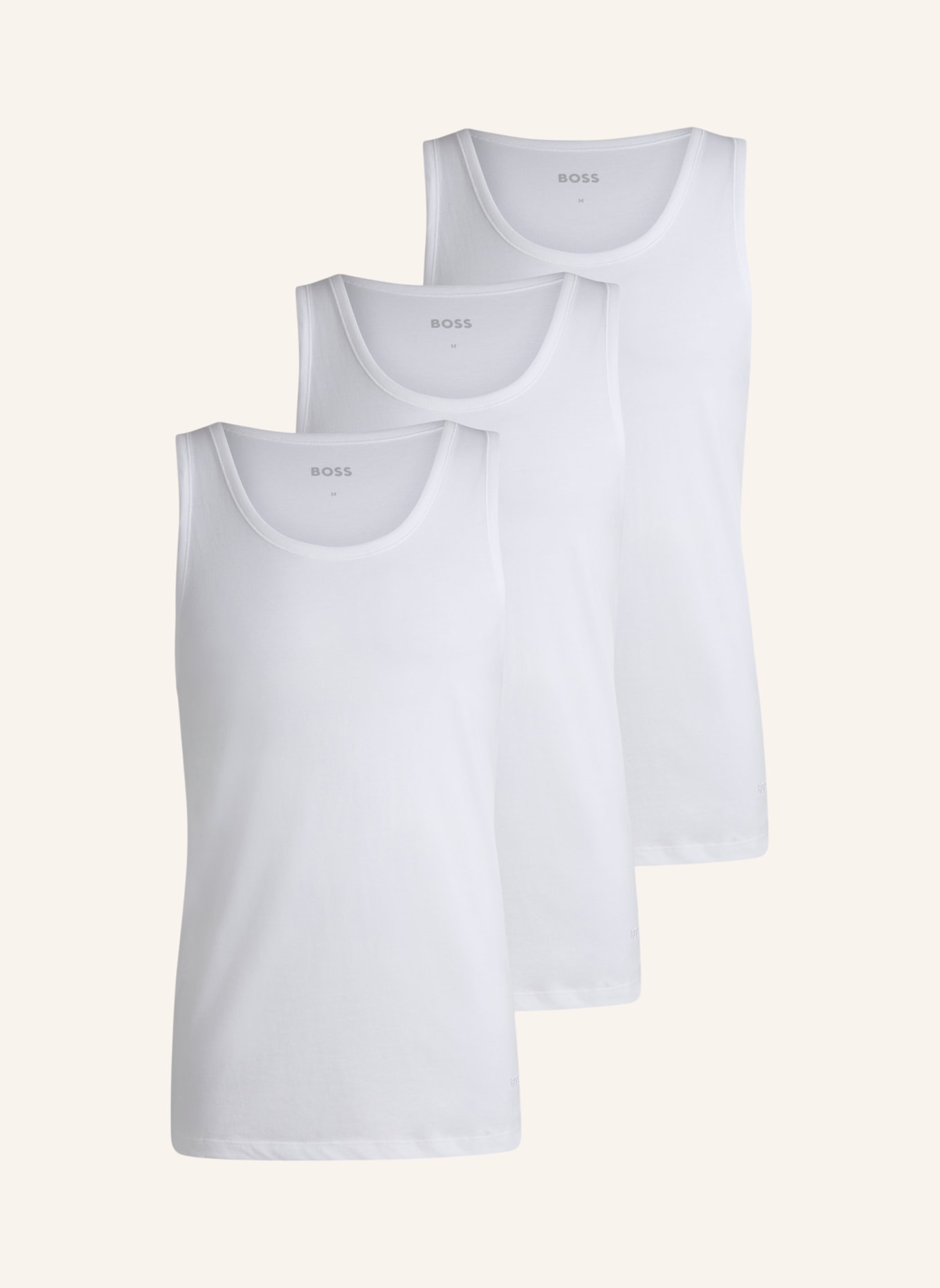 BOSS Unterwäsche Top TANK TOP 3P CLASSIC Regular Fit, Farbe: WEISS (Bild 1)