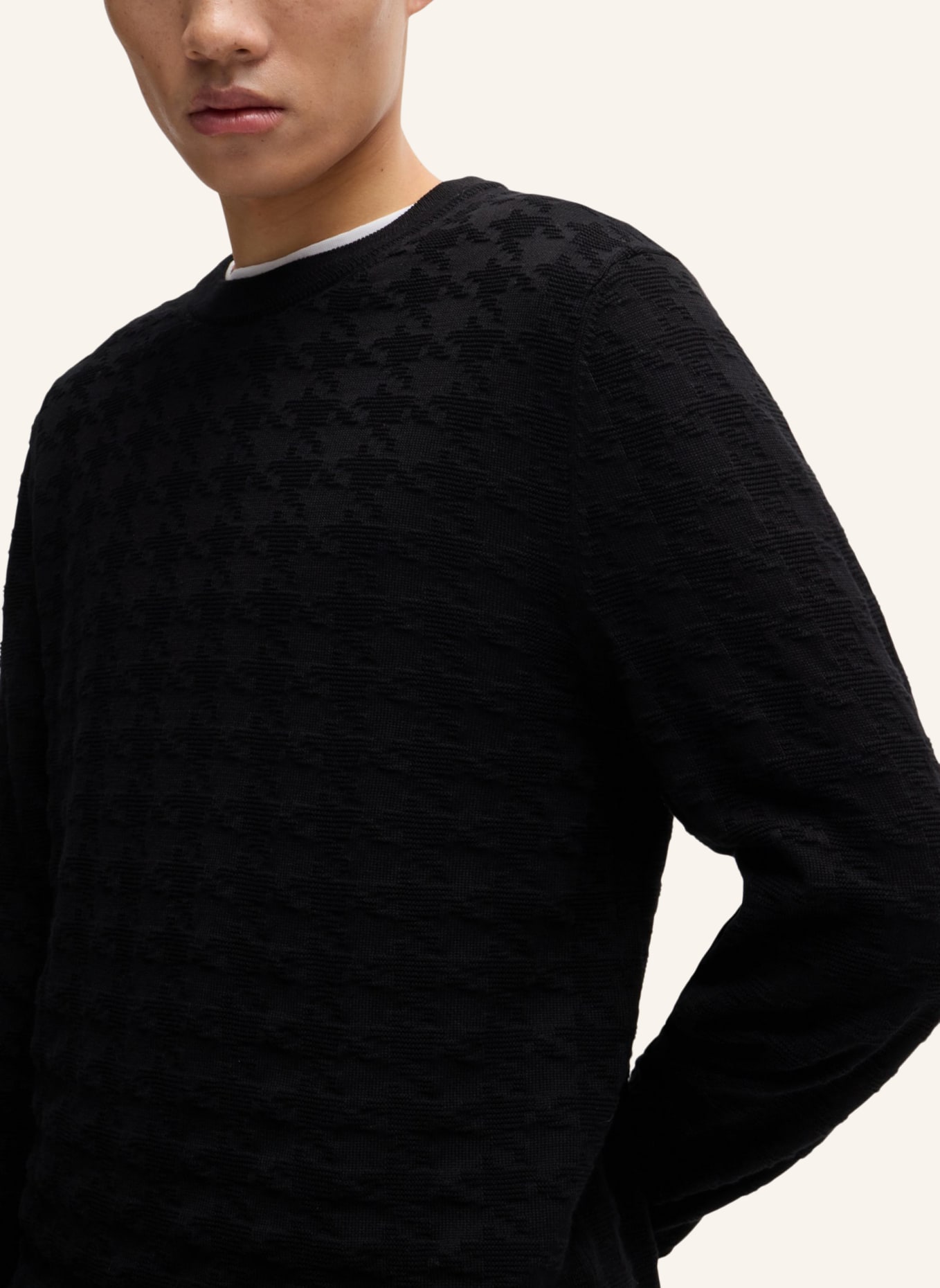 HUGO Pullover STEETH Relaxed Fit, Farbe: SCHWARZ (Bild 3)