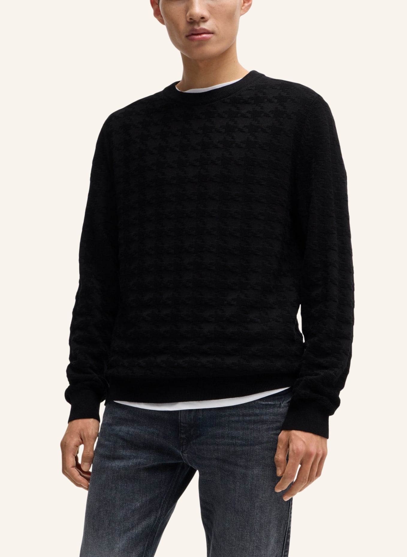 HUGO Pullover STEETH Relaxed Fit, Farbe: SCHWARZ (Bild 4)