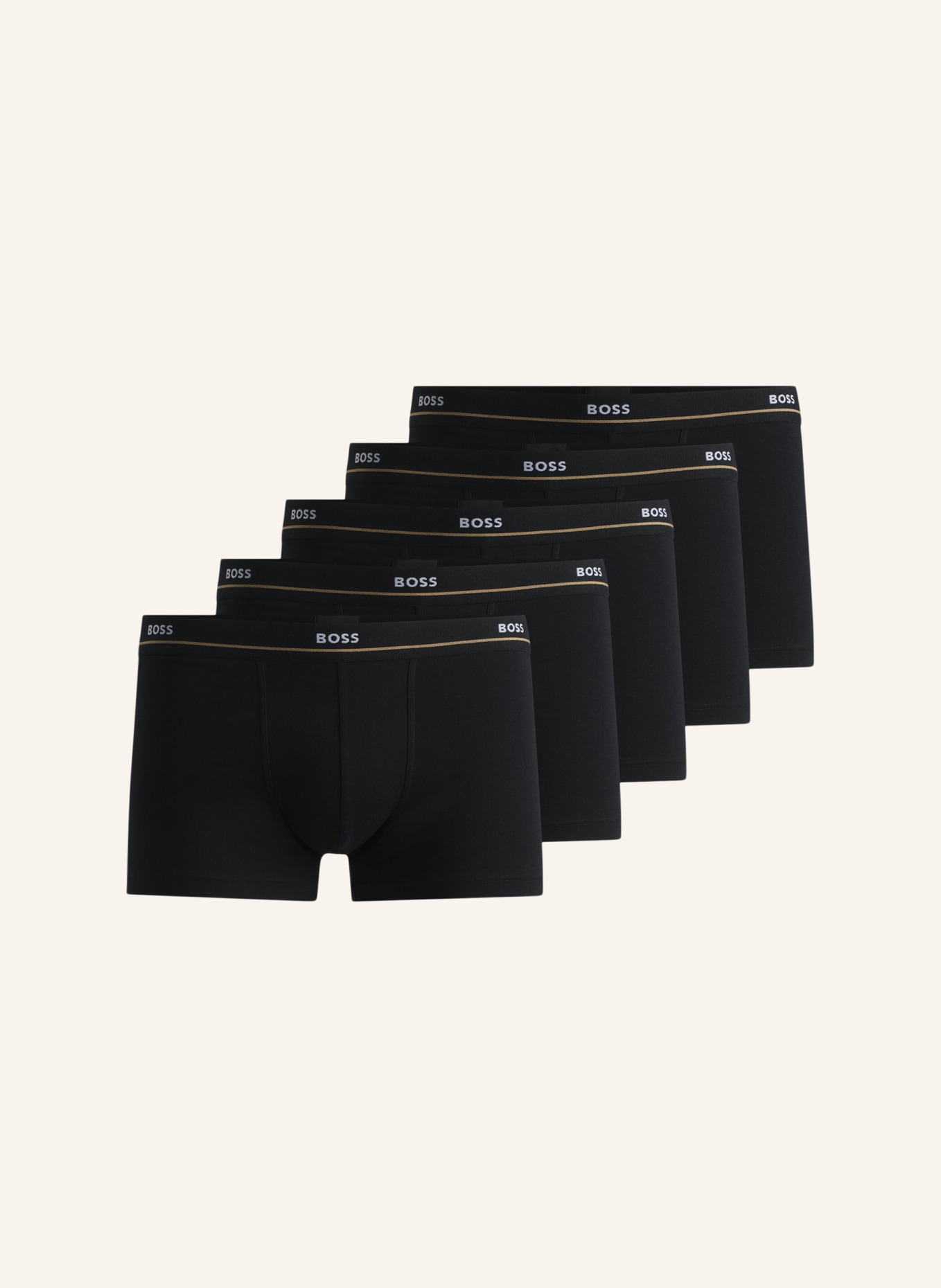 BOSS Boxershort TRUNK 5P ESSENTIAL, Farbe: SCHWARZ (Bild 1)