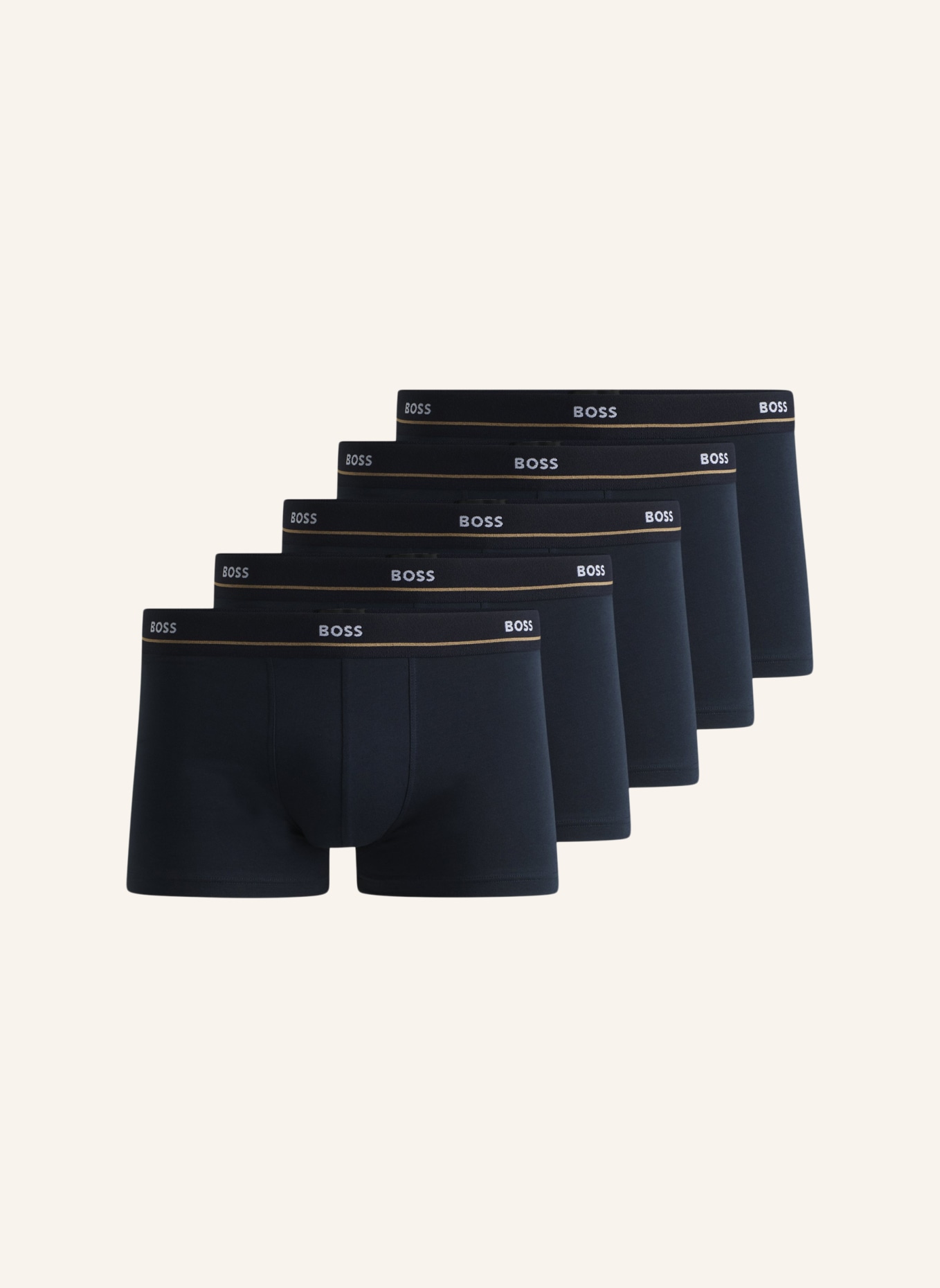 BOSS Boxershort TRUNK 5P ESSENTIAL, Farbe: DUNKELBLAU (Bild 1)