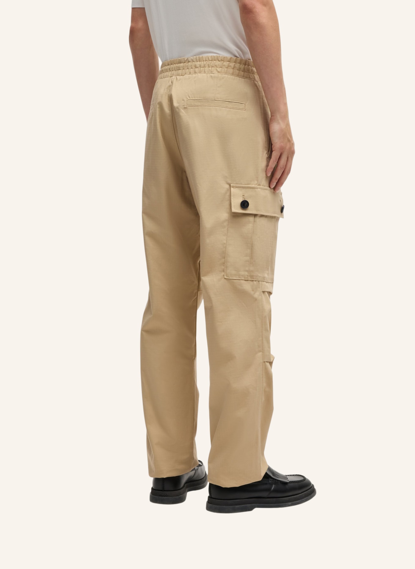 HUGO Casual Hose GARLO233 Regular Fit, Farbe: BEIGE (Bild 3)