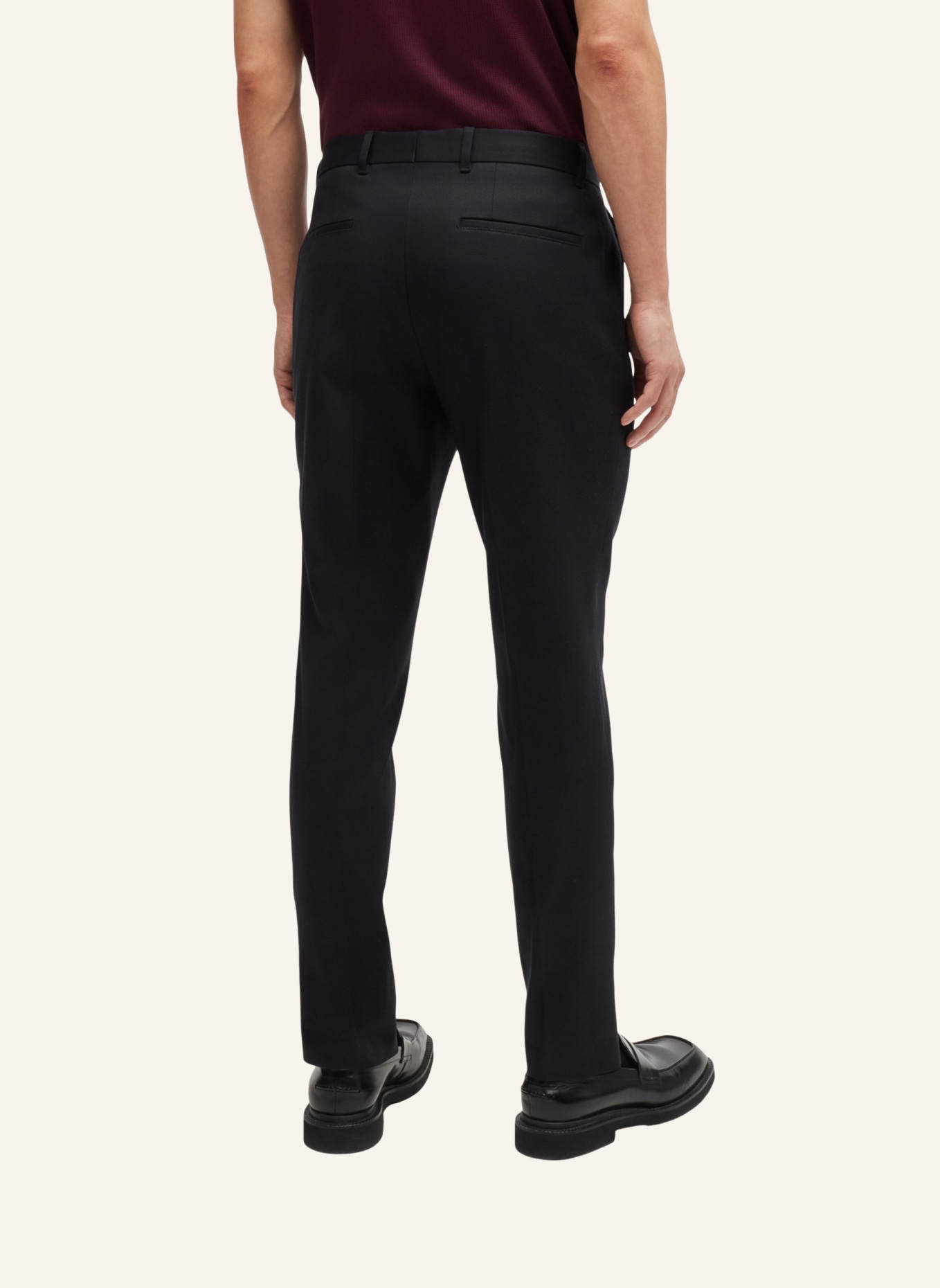 BOSS Business Hose C-PEPE-PL-243 Relaxed Fit, Farbe: SCHWARZ (Bild 3)