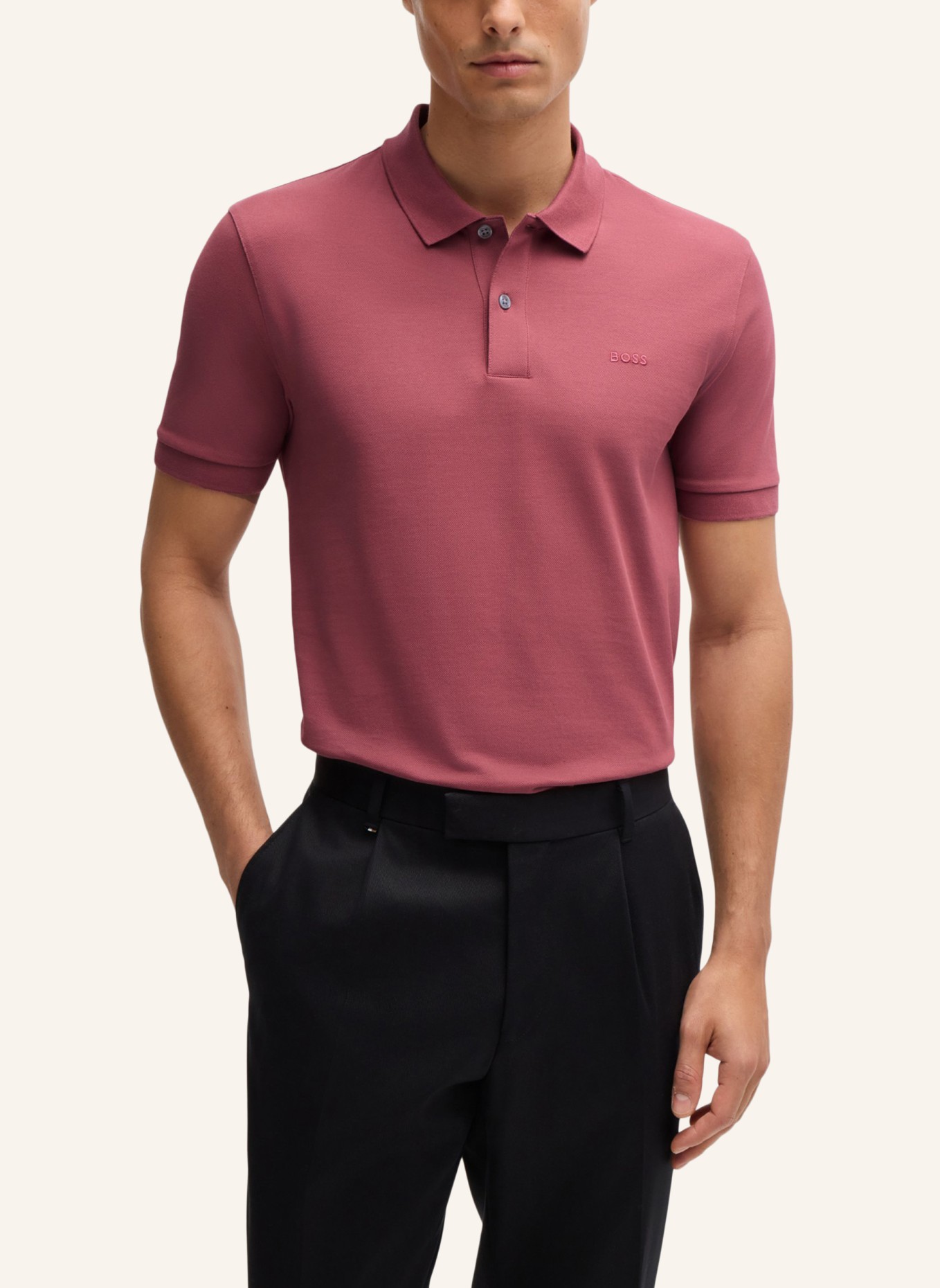 BOSS Poloshirt PALLAS Regular Fit, Farbe: ROT (Bild 4)