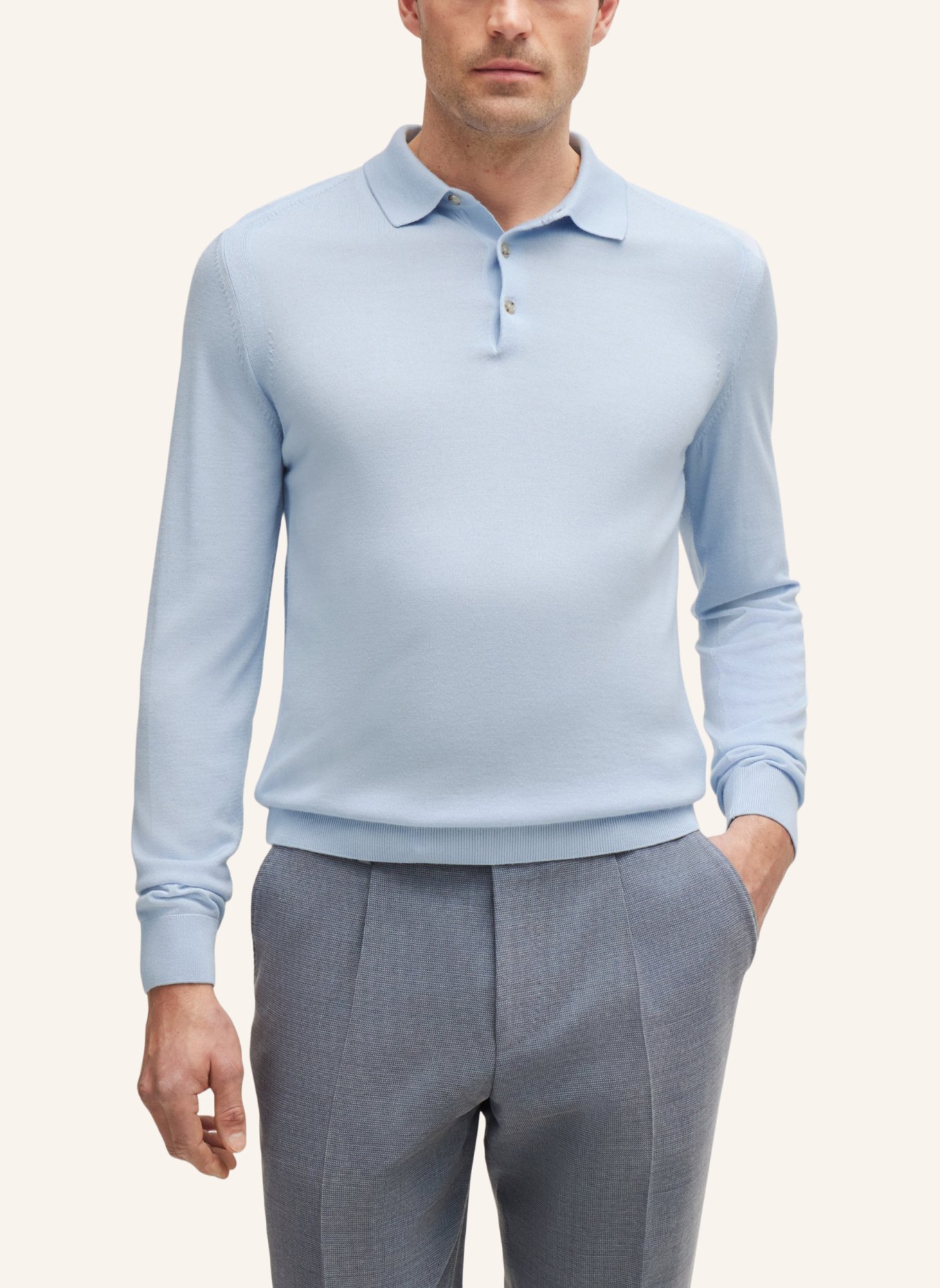 BOSS Pullover L-OVIO Regular Fit, Farbe: BLAU (Bild 4)