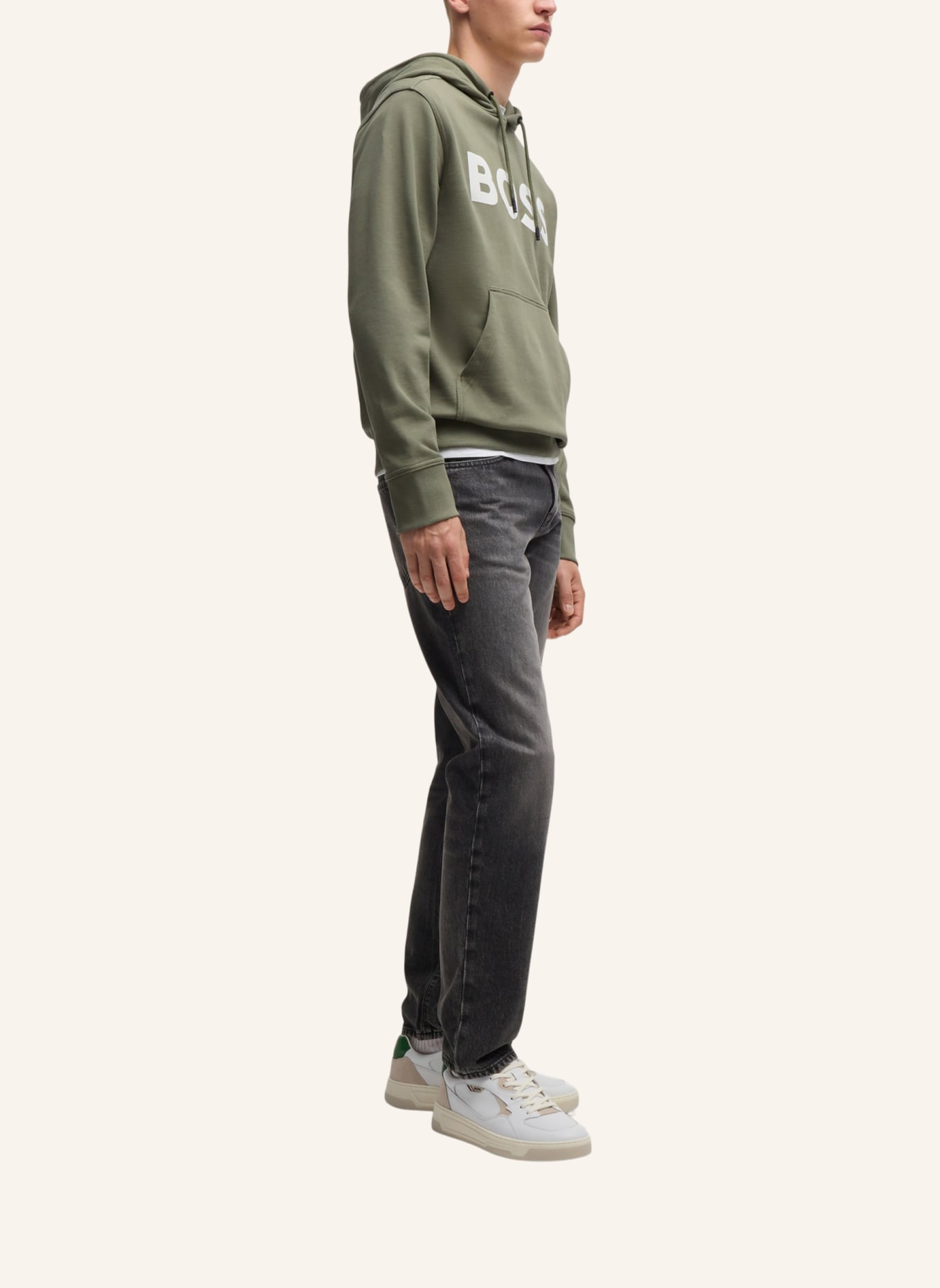 BOSS Sweatshirt WEBASIC_HOOD Relaxed Fit, Farbe: GRÜN (Bild 5)