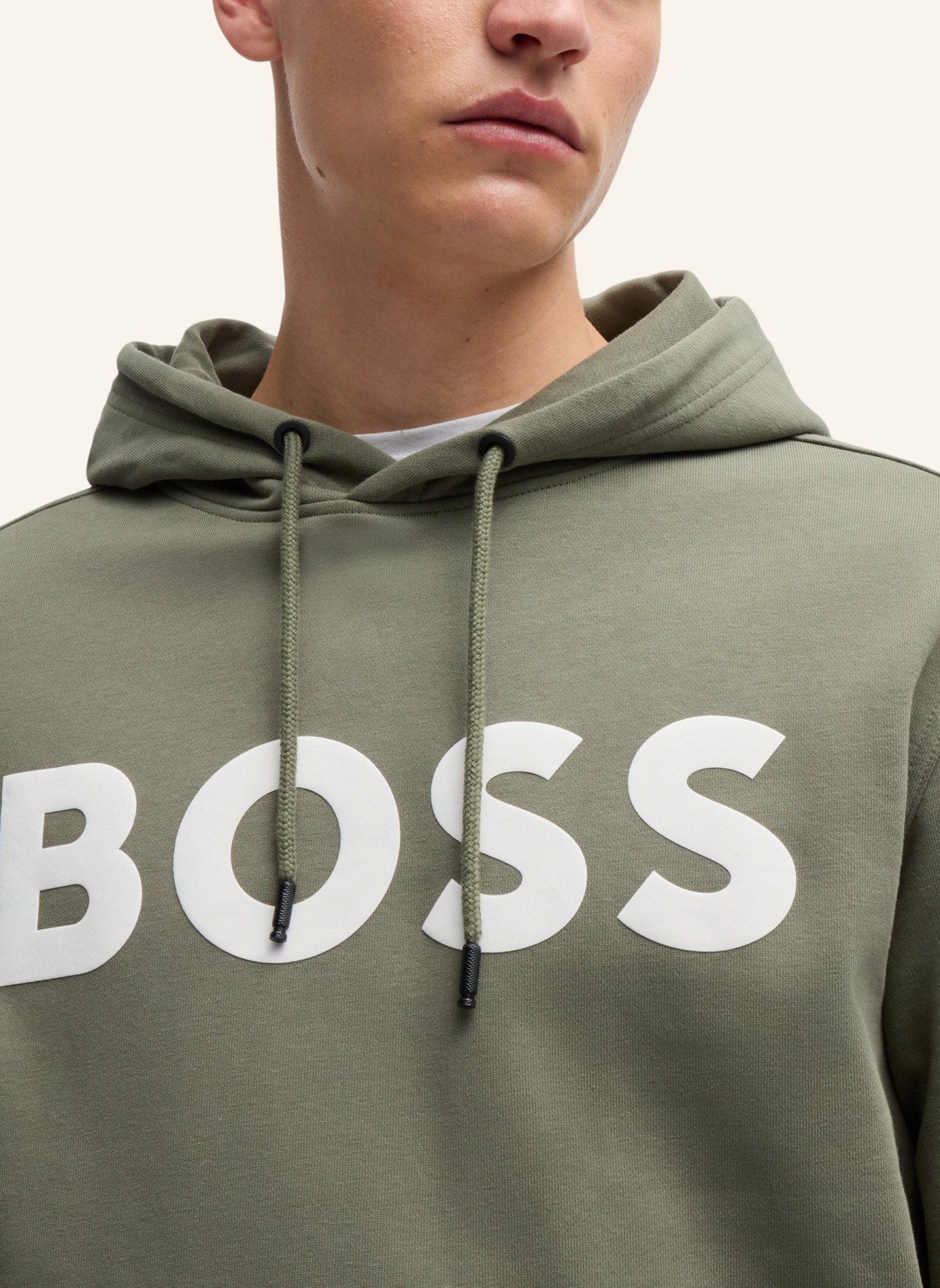 BOSS Sweatshirt WEBASIC_HOOD Relaxed Fit, Farbe: GRÜN (Bild 3)