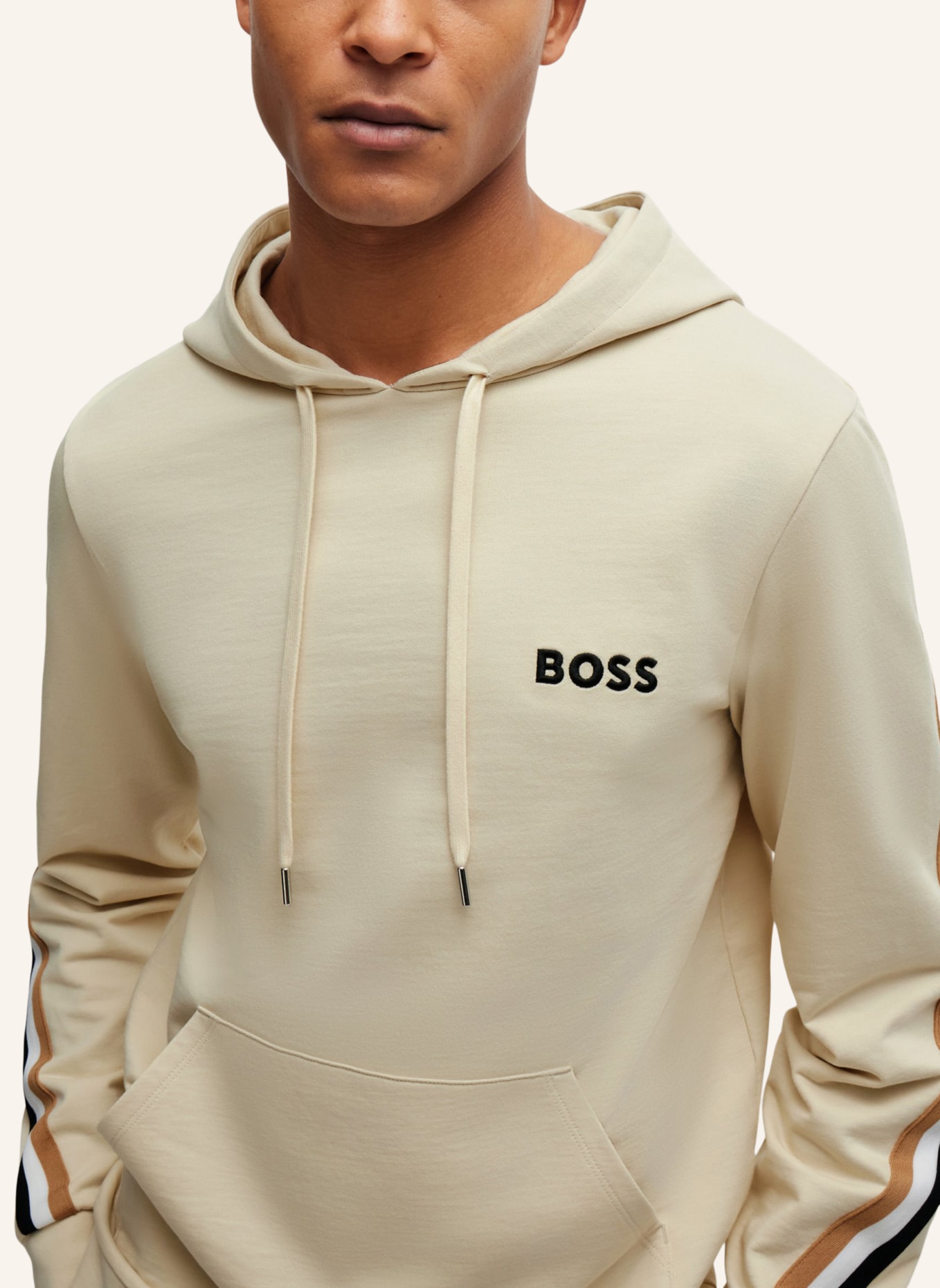 BOSS Loungewear Oberteil ICONIC HOODIE Regular Fit, Farbe: WEISS (Bild 3)