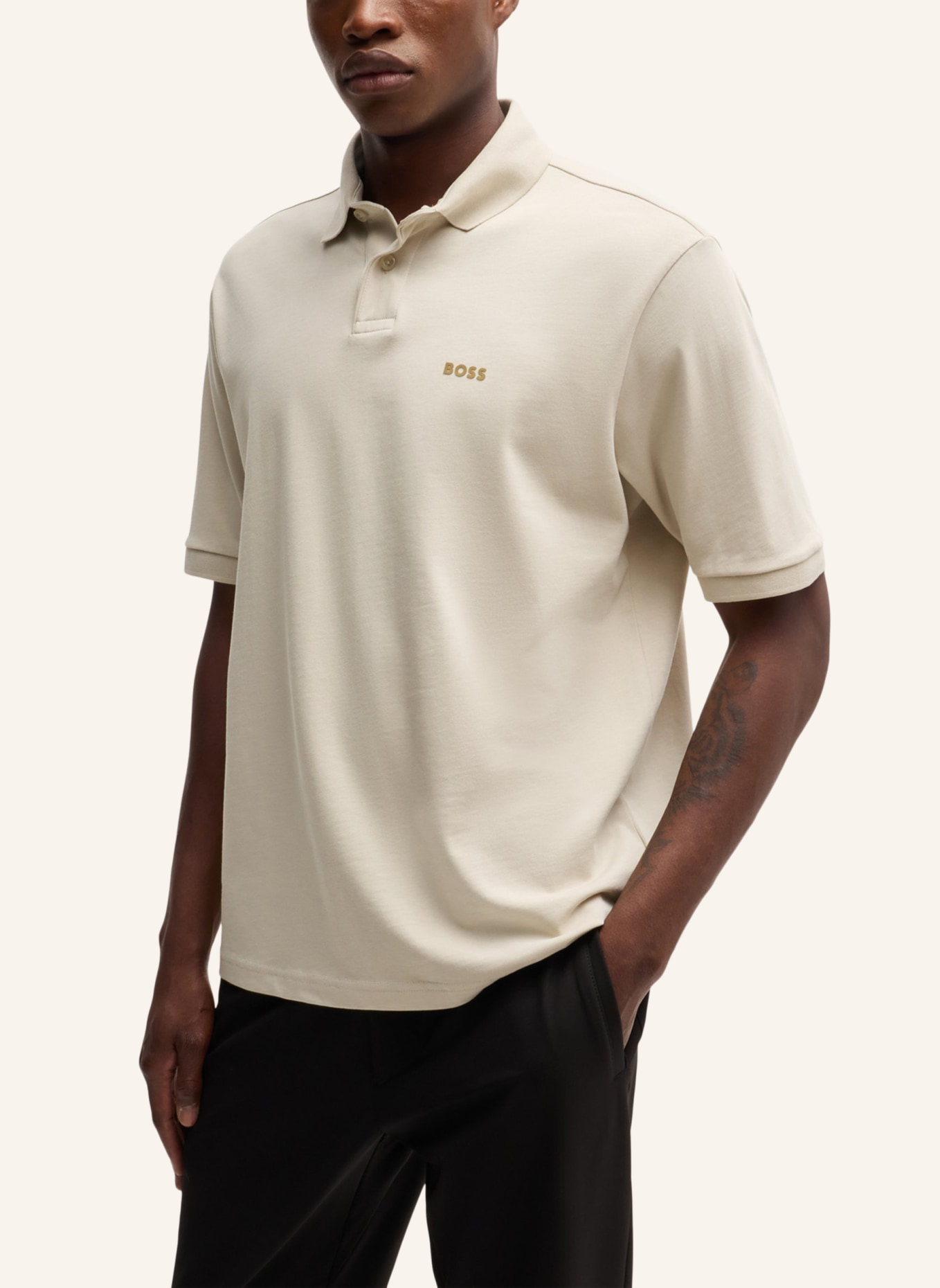 BOSS Poloshirt PAVEL Relaxed Fit, Farbe: BEIGE (Bild 4)