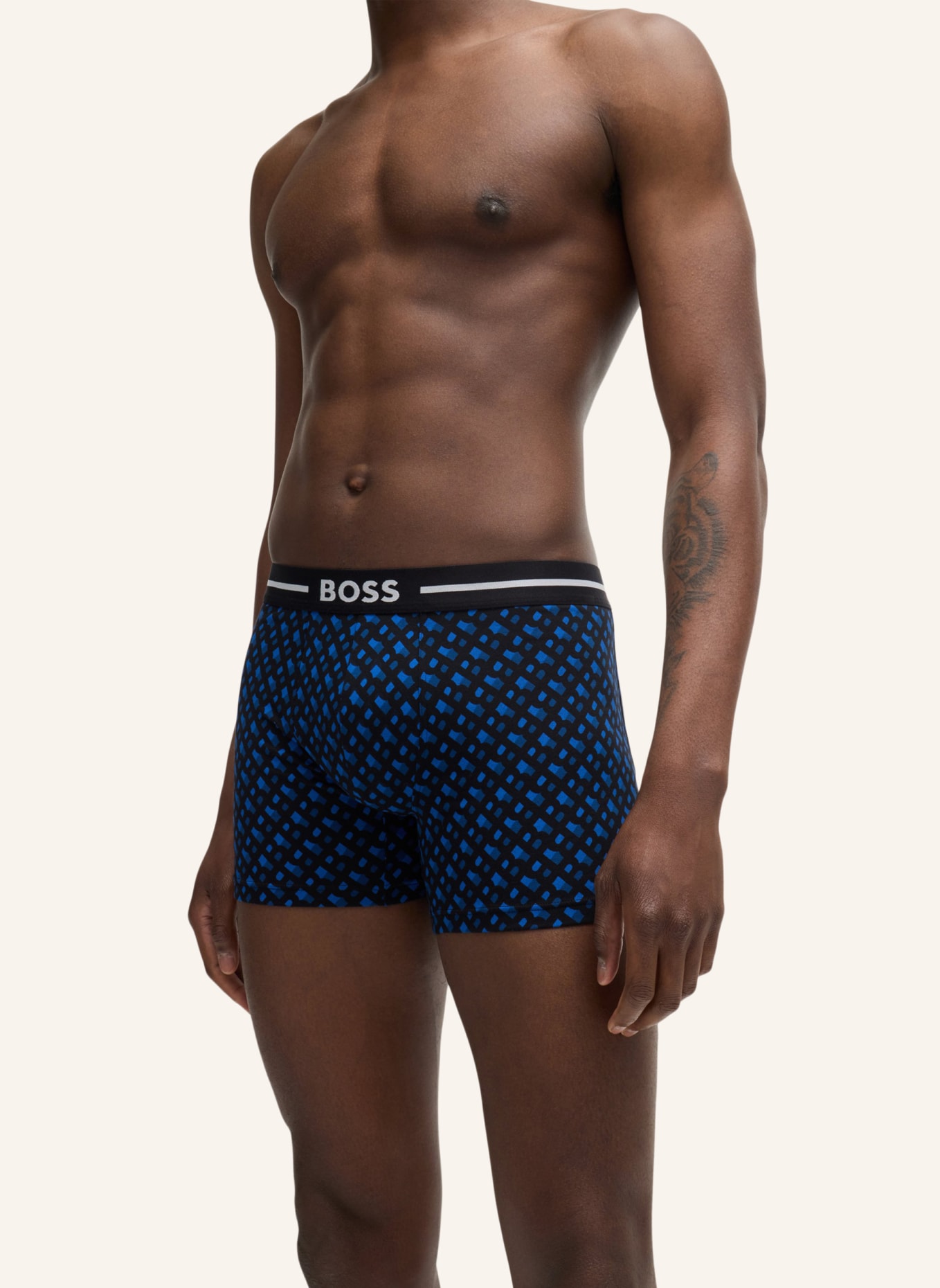 BOSS Boxershort BOXERBR 3P BOLD DES, Farbe: WEISS (Bild 3)