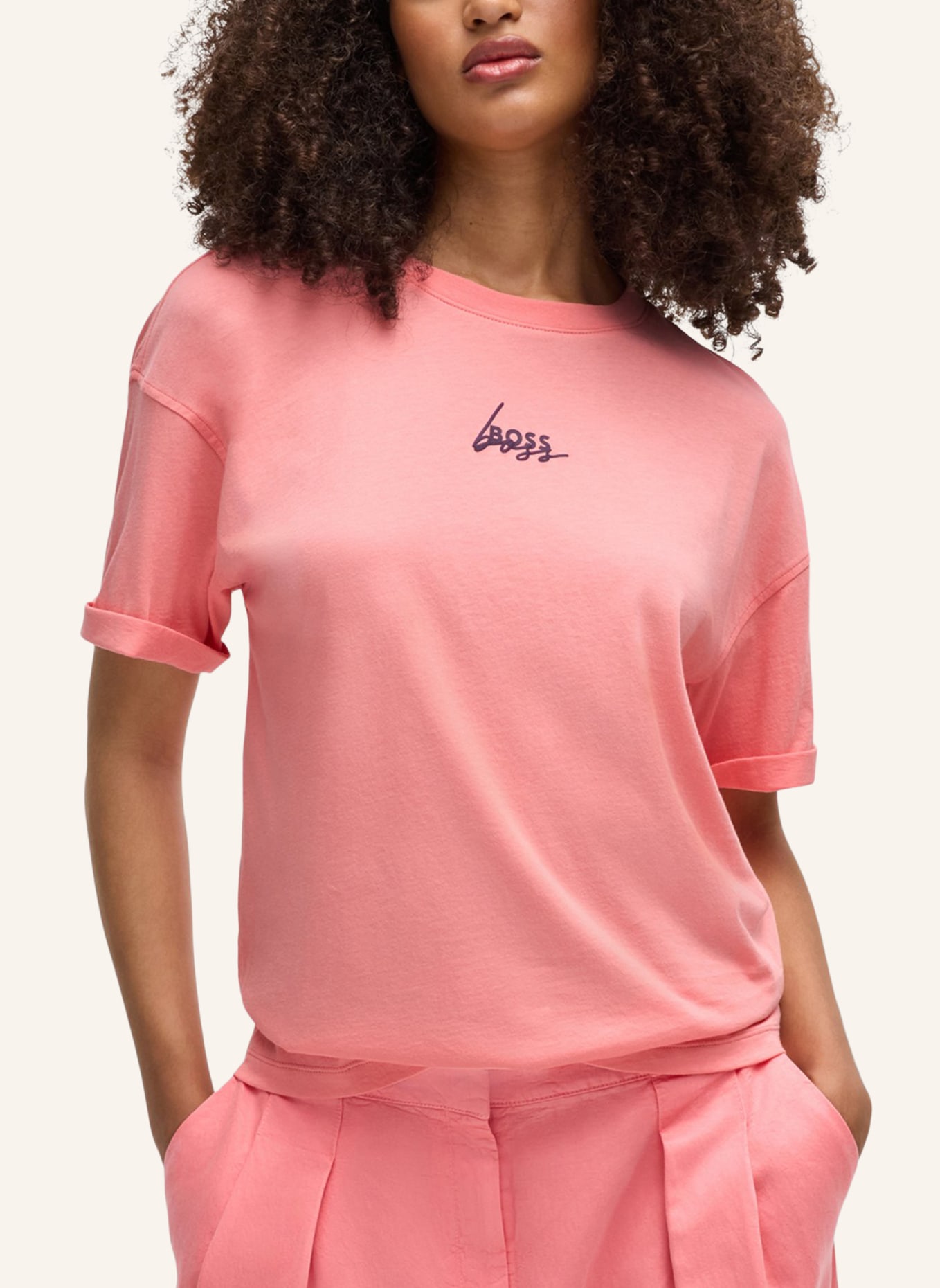 BOSS T-Shirt C_EVI_1 Relaxed Fit, Farbe: ROSA (Bild 4)