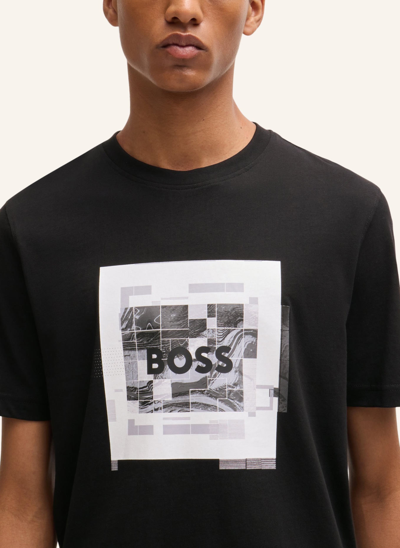 BOSS T-Shirt TE_URBAN Regular Fit, Farbe: SCHWARZ (Bild 3)