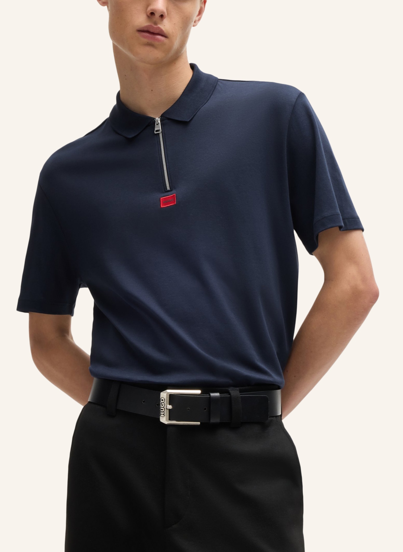 HUGO Poloshirt DERESOM241 Regular Fit, Farbe: DUNKELBLAU (Bild 4)