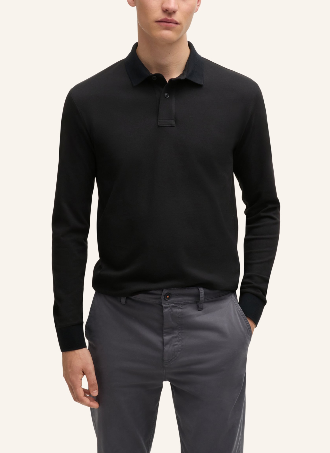 BOSS Poloshirt PASSERBY Slim Fit, Farbe: SCHWARZ (Bild 4)
