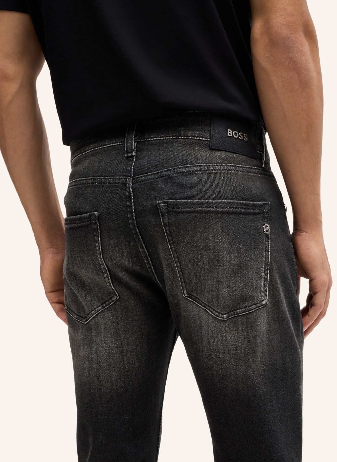 BOSS Jeans H-DELAWARE Slim Fit, Farbe: DUNKELGRAU (Bild 4)