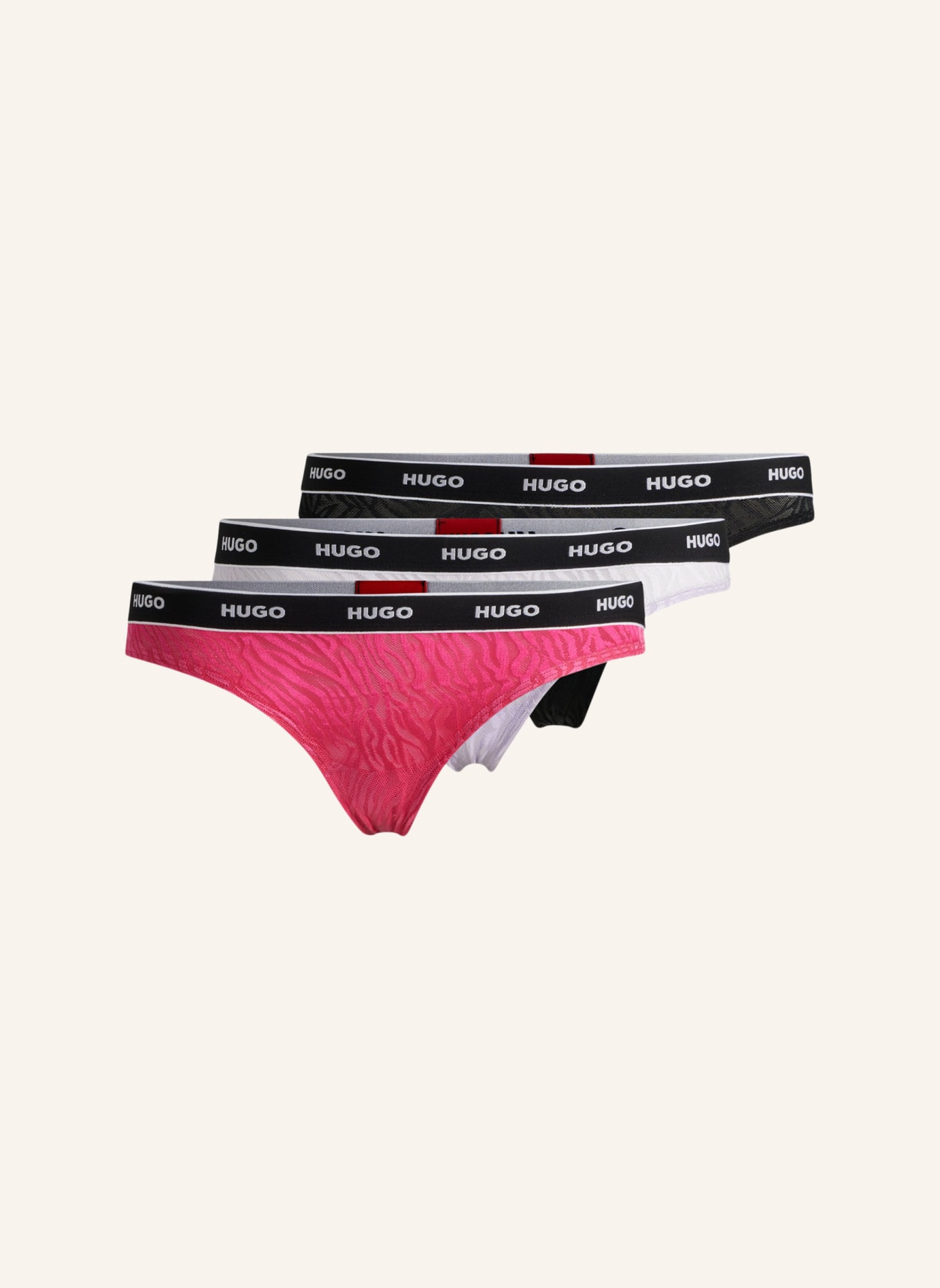 HUGO Slip TRIPLET THONG LACE, Farbe: WEISS (Bild 1)