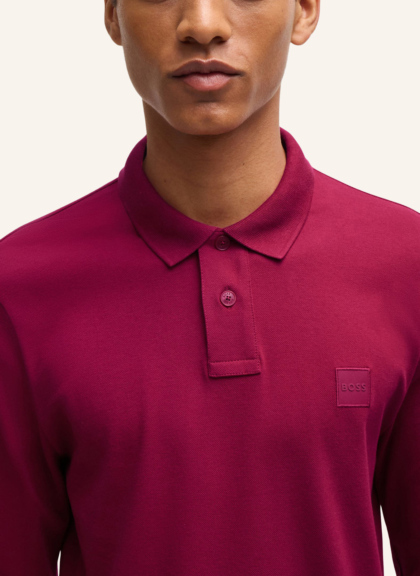 BOSS Poloshirt PASSERBY Slim Fit, Farbe: ROT (Bild 3)