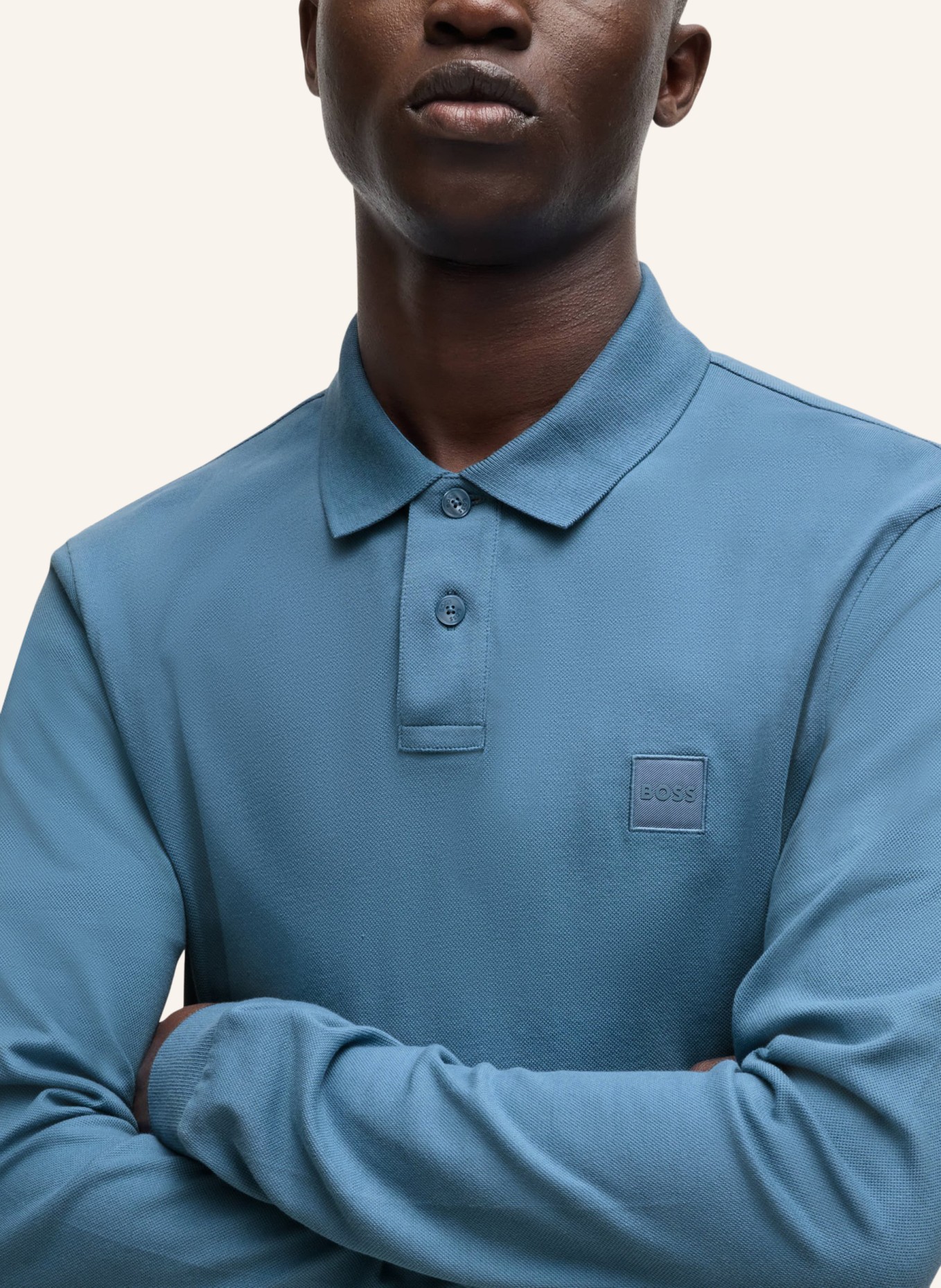 BOSS Poloshirt PASSERBY Slim Fit, Farbe: BLAU (Bild 3)