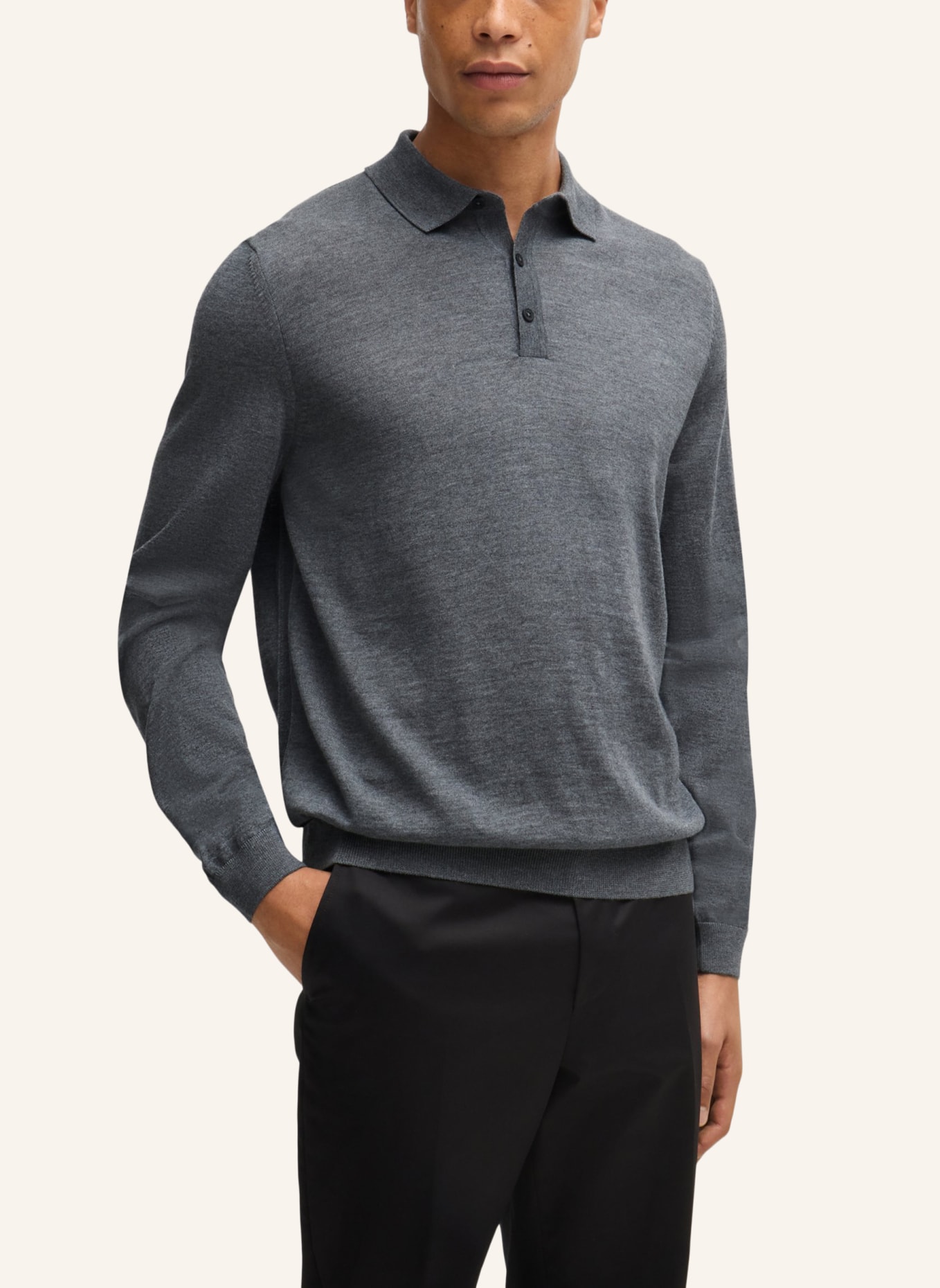 BOSS Pullover LANCIONE Slim Fit, Farbe: GRAU (Bild 4)