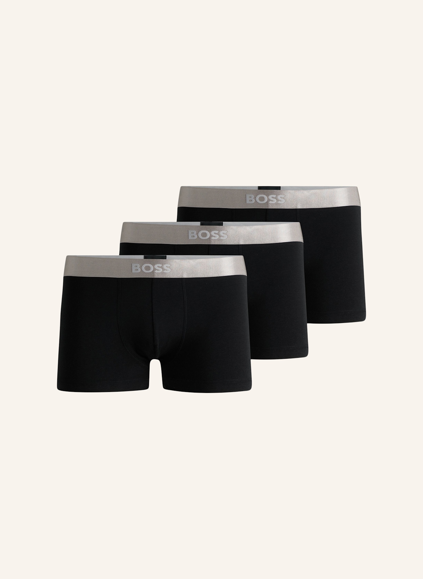 BOSS Boxershort TRUNK 3P METALLIC, Farbe: SCHWARZ (Bild 1)