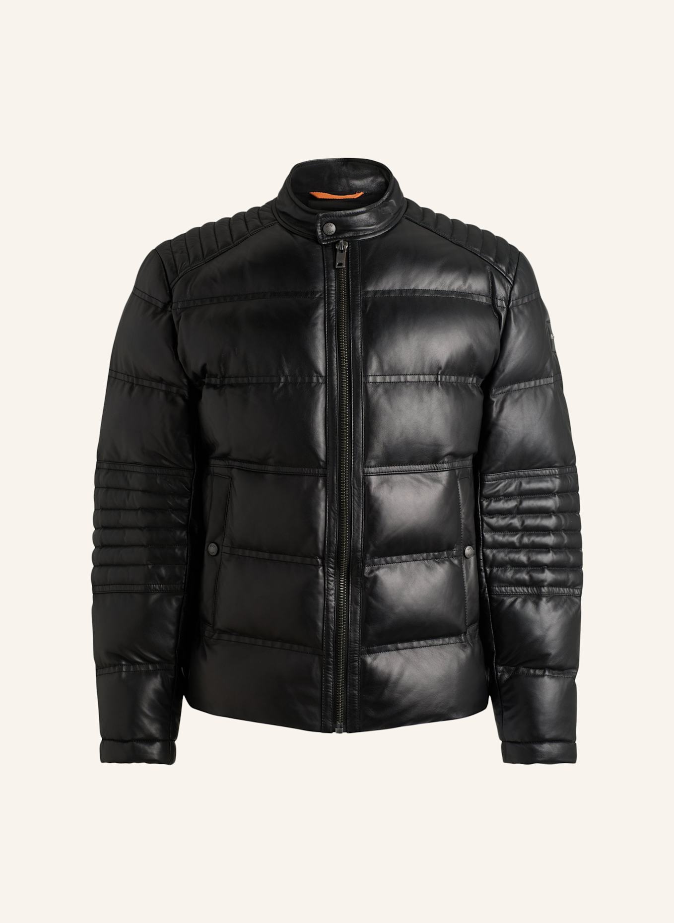 BOSS Lederjacke JOBEAR Regular Fit, Farbe: SCHWARZ (Bild 1)