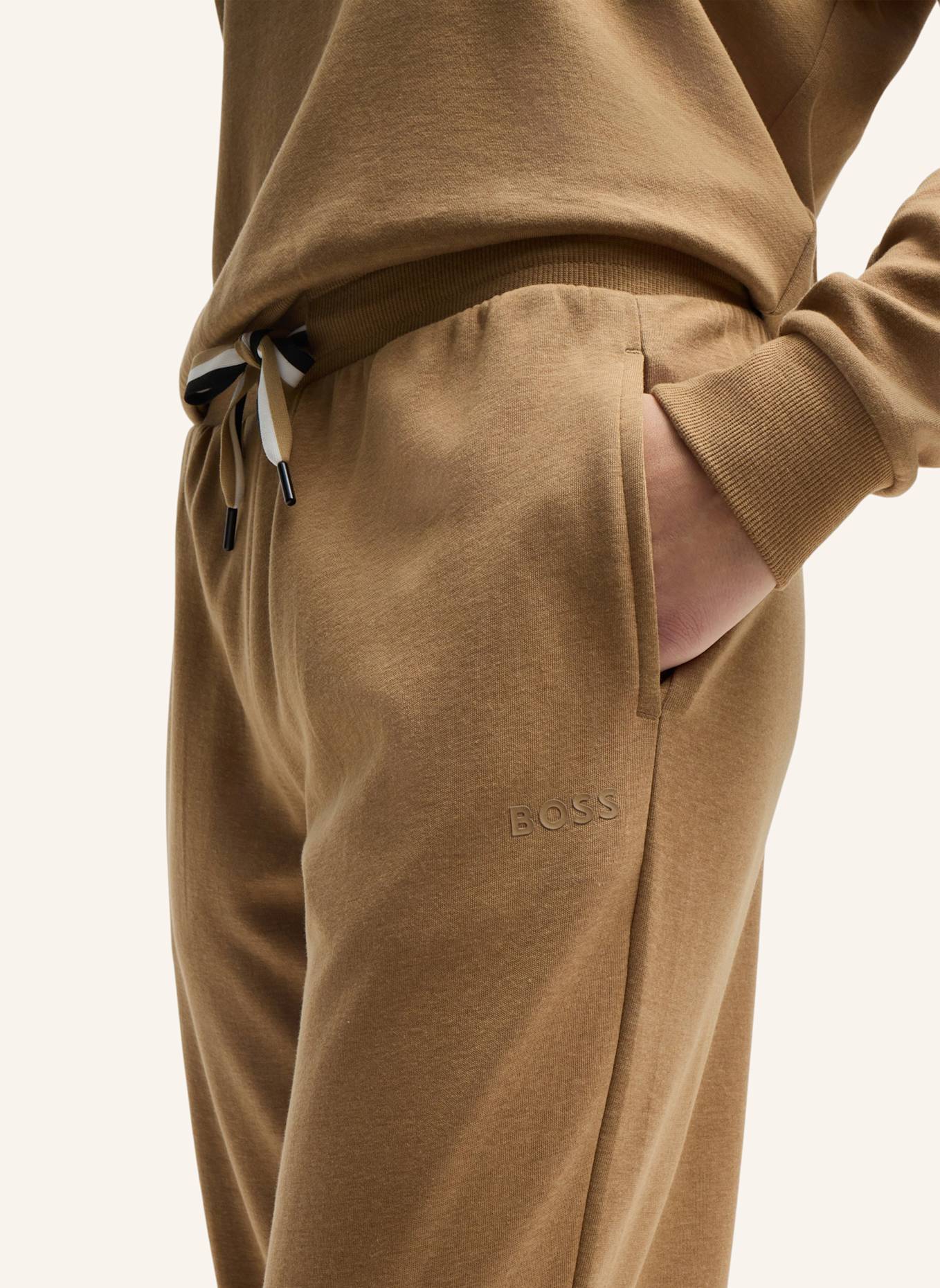 BOSS Loungewear Unterteil CP STRIPE_PANTS CUFF, Farbe: BEIGE (Bild 3)