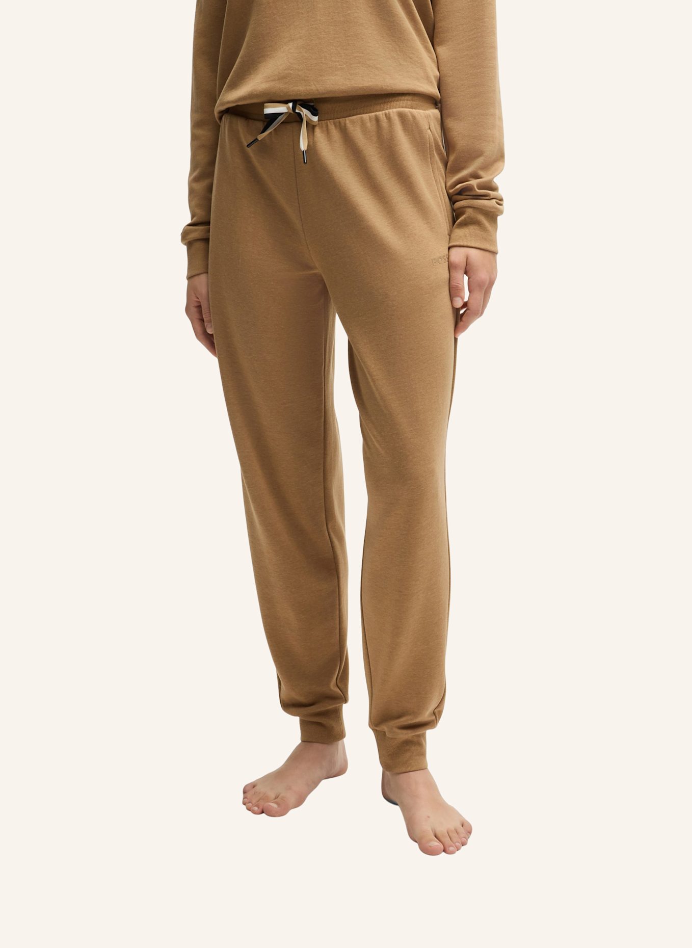 BOSS Loungewear Unterteil CP STRIPE_PANTS CUFF, Farbe: BEIGE (Bild 4)