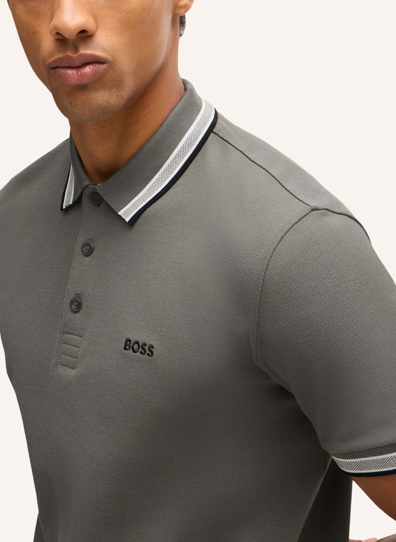 BOSS Poloshirt PADDY Regular Fit, Farbe: HELLGRAU (Bild 3)