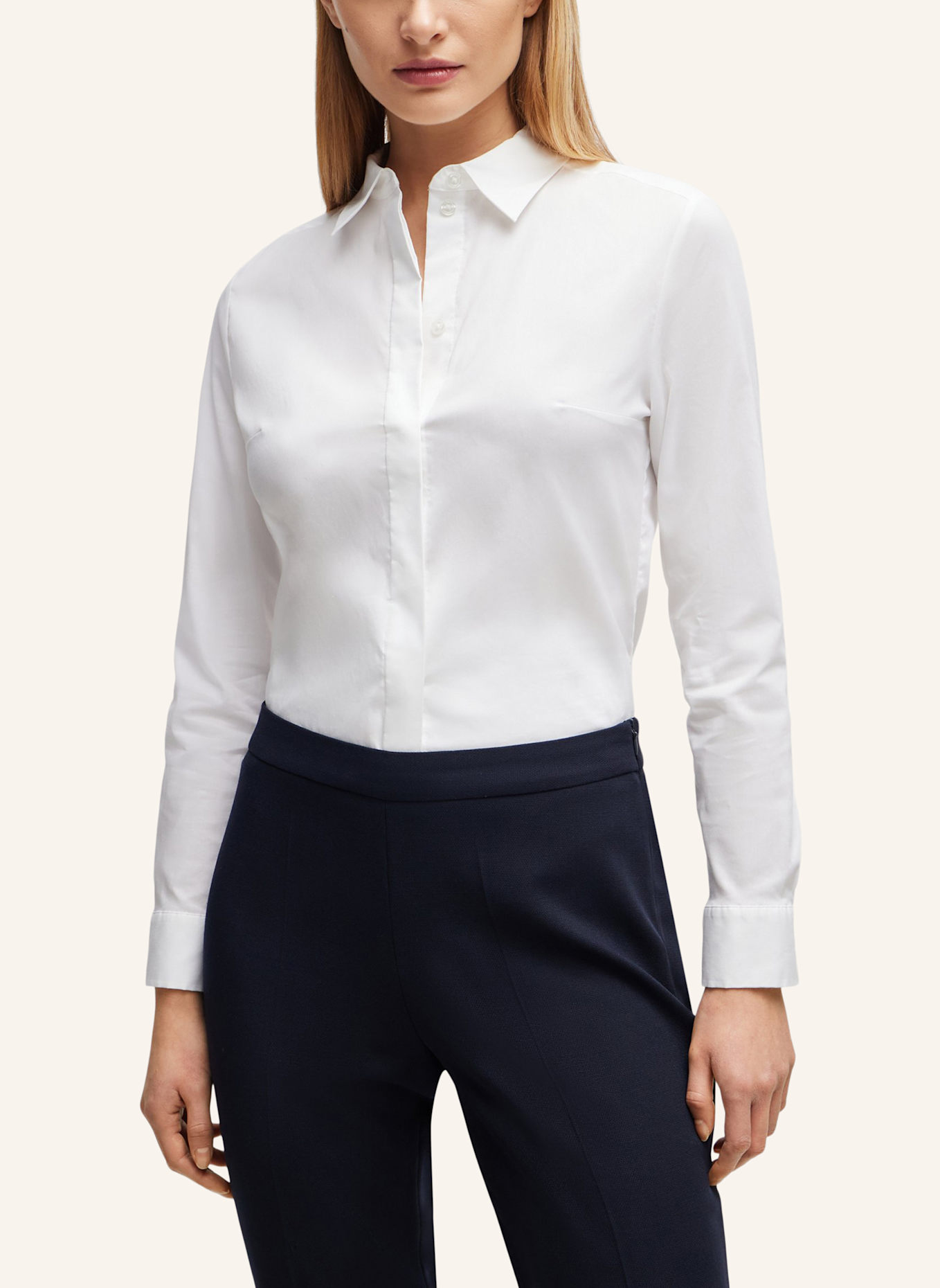 BOSS Business Bluse BEAMARA Slim Fit, Farbe: WEISS (Bild 5)