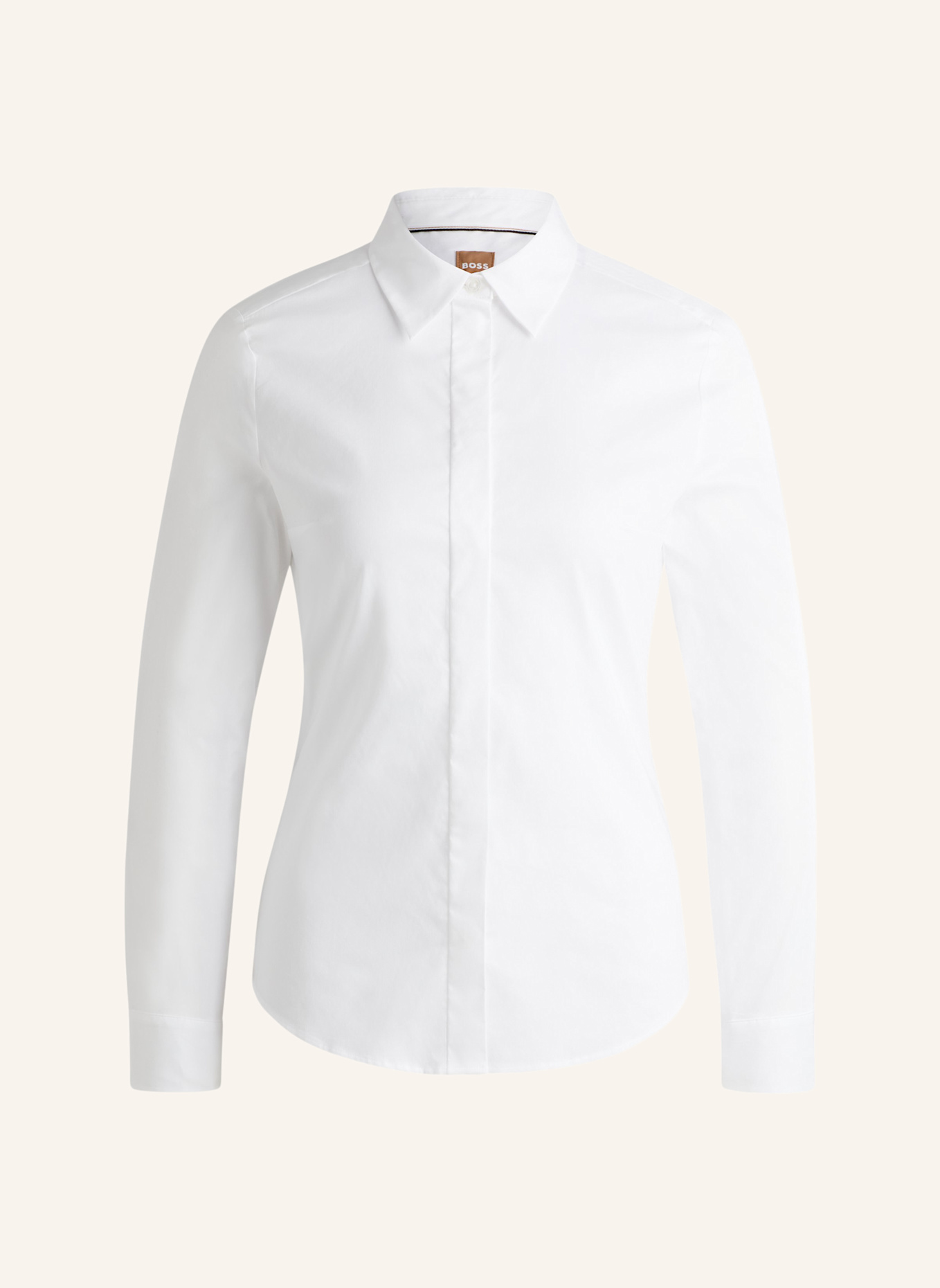 BOSS Business Bluse BEAMARA Slim Fit, Farbe: WEISS (Bild 1)